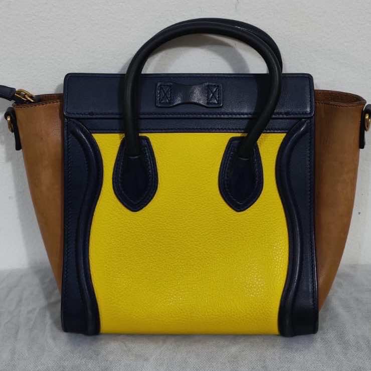 Celine Multicolor Nano Luggage Tote - Back view
