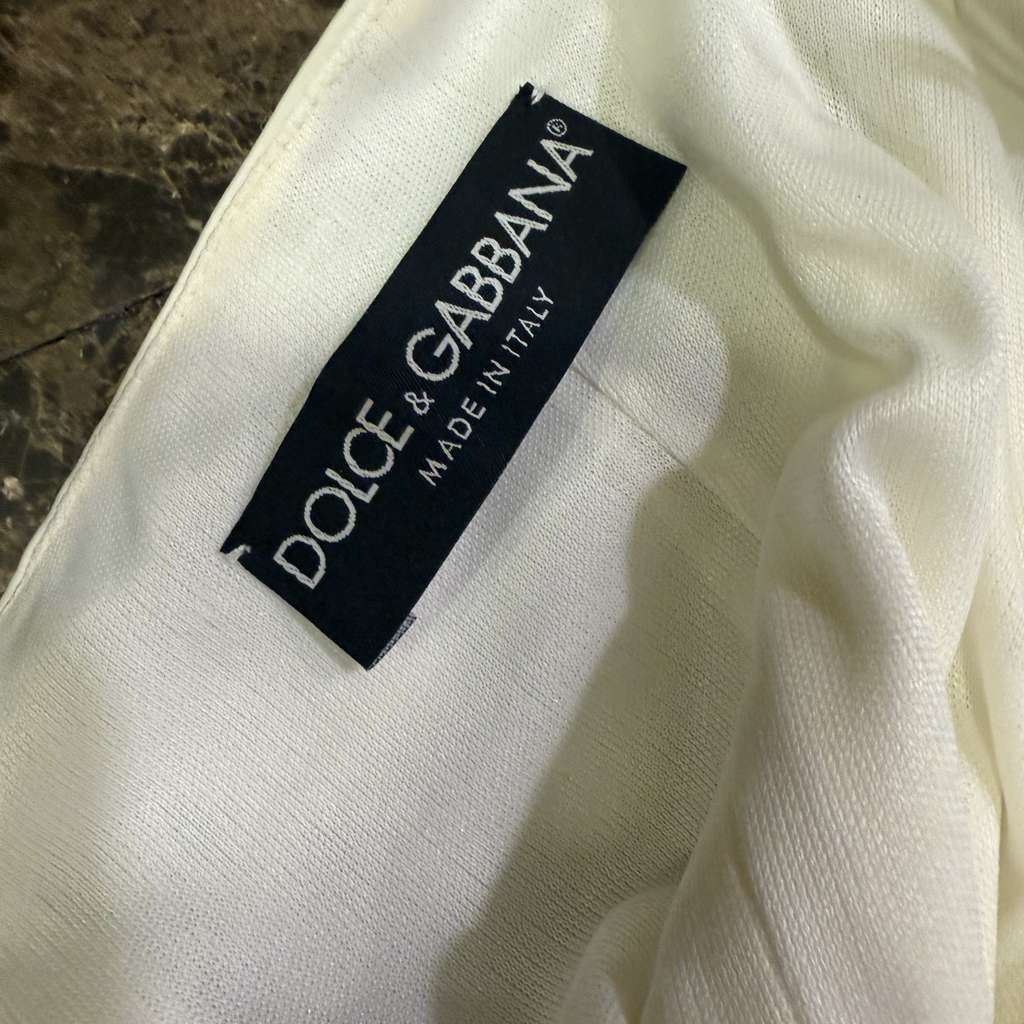 Dolce & Gabbana White Silk Dress - Image 6