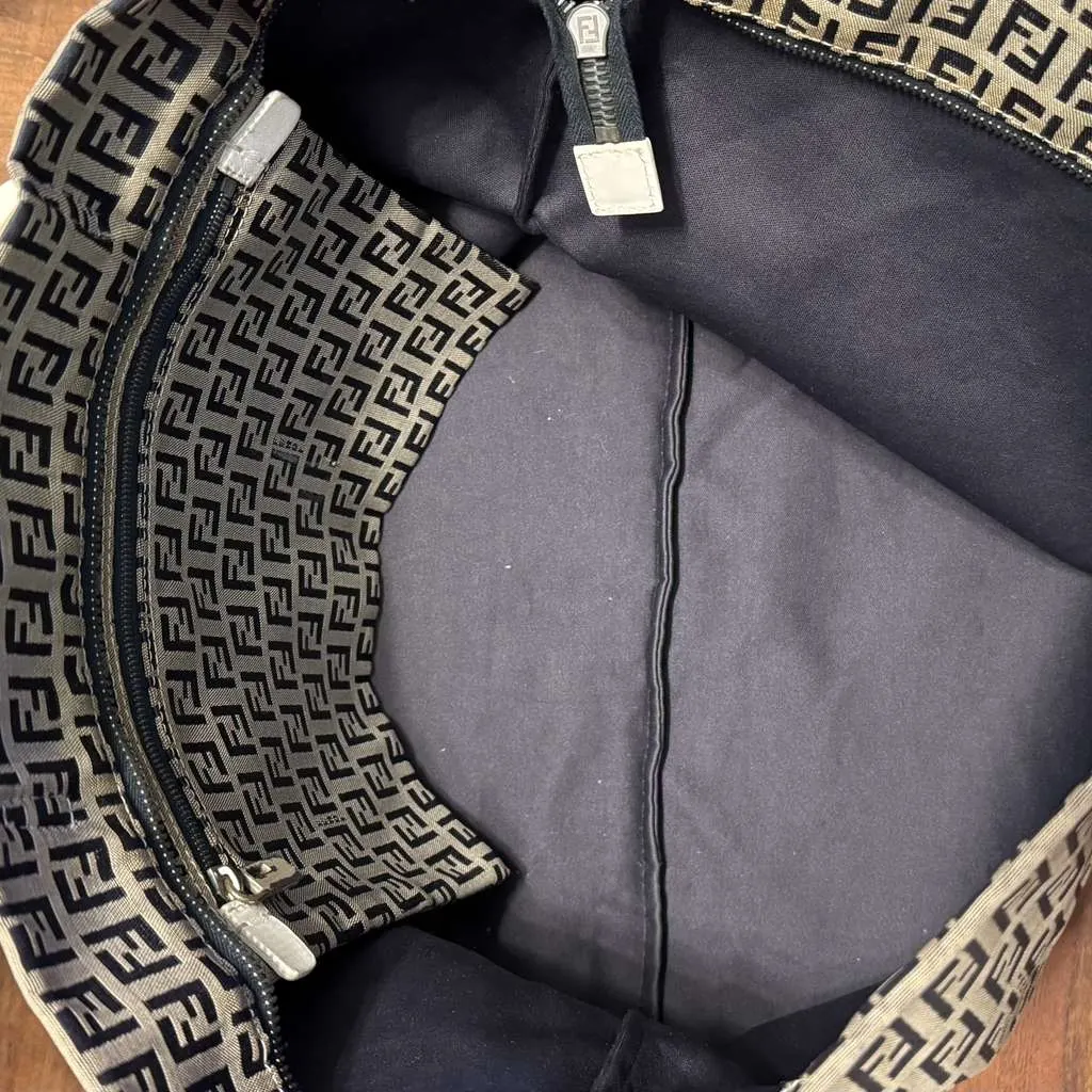 Fendi Tote Bag Beige Canvas Good - Box View