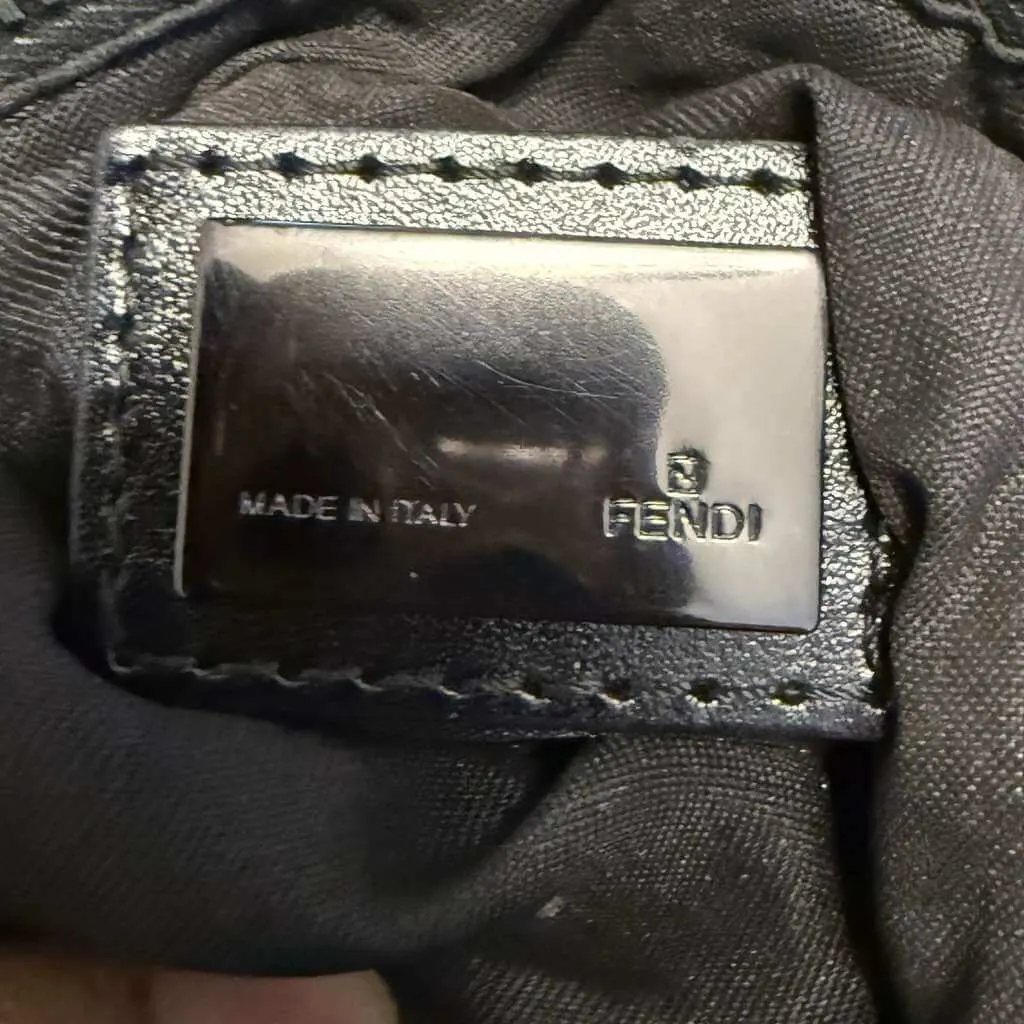 Fendi Oyster Bag Grey Canvas Good - Box View