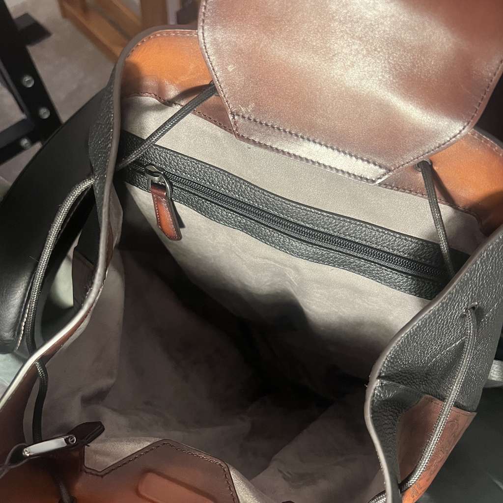 Berluti Horizon Scritto Brown Backpack - 4