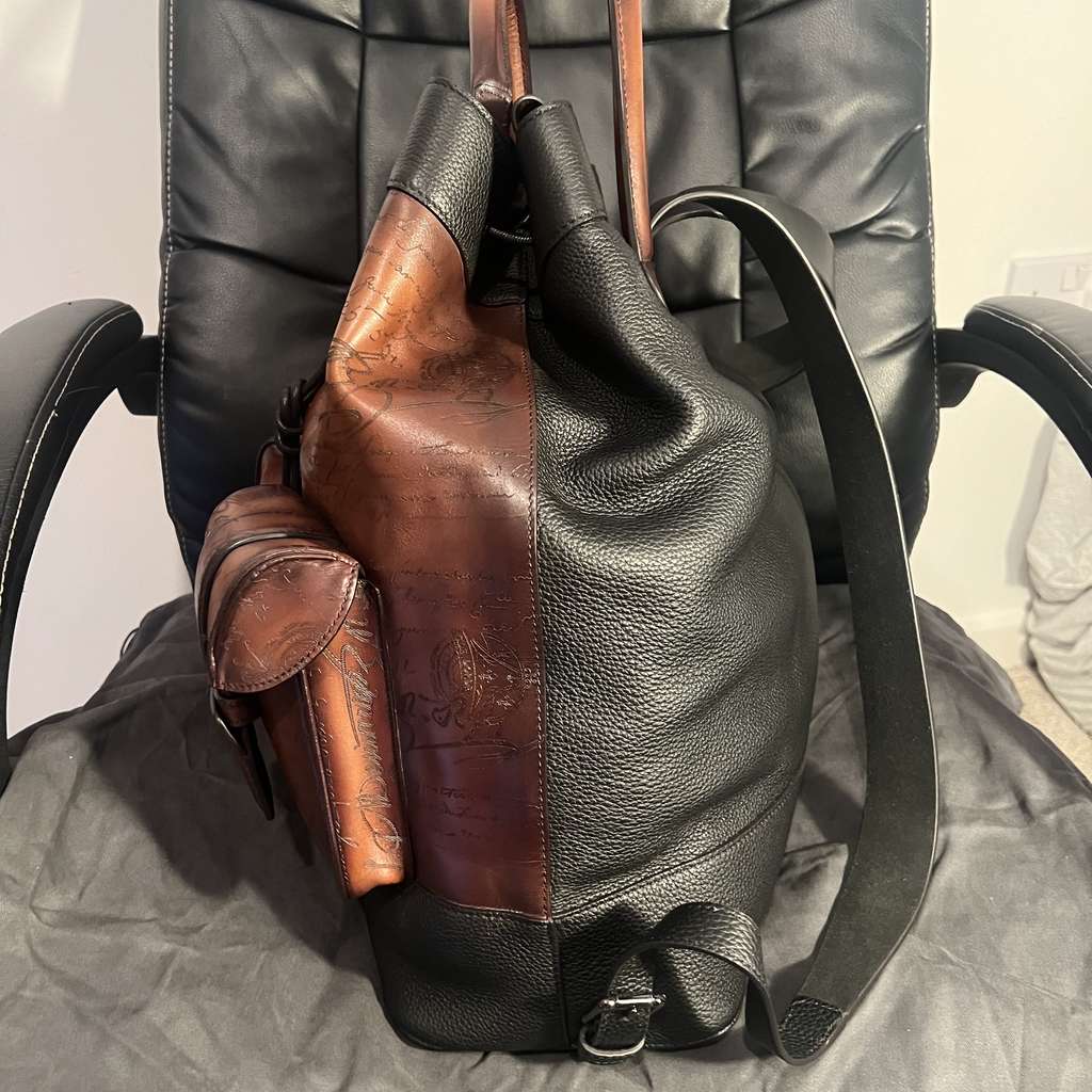Berluti Horizon Scritto Brown Backpack - Detail 1