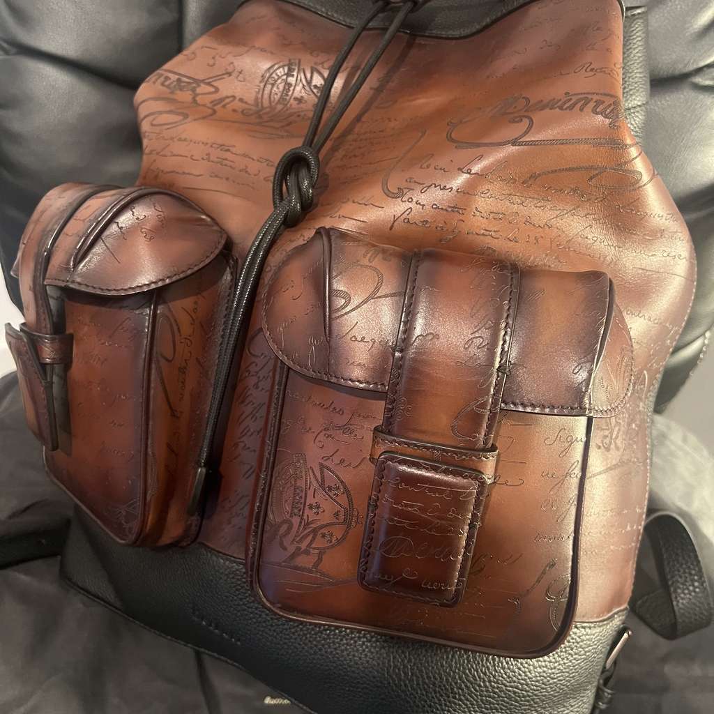 Berluti Horizon Scritto Brown Backpack - Detail 2