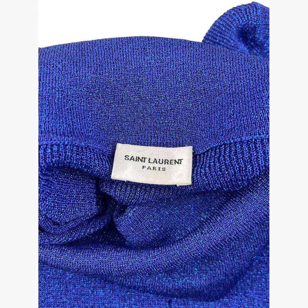 Saint Laurent Blue turtleneck with lurex - Image 6