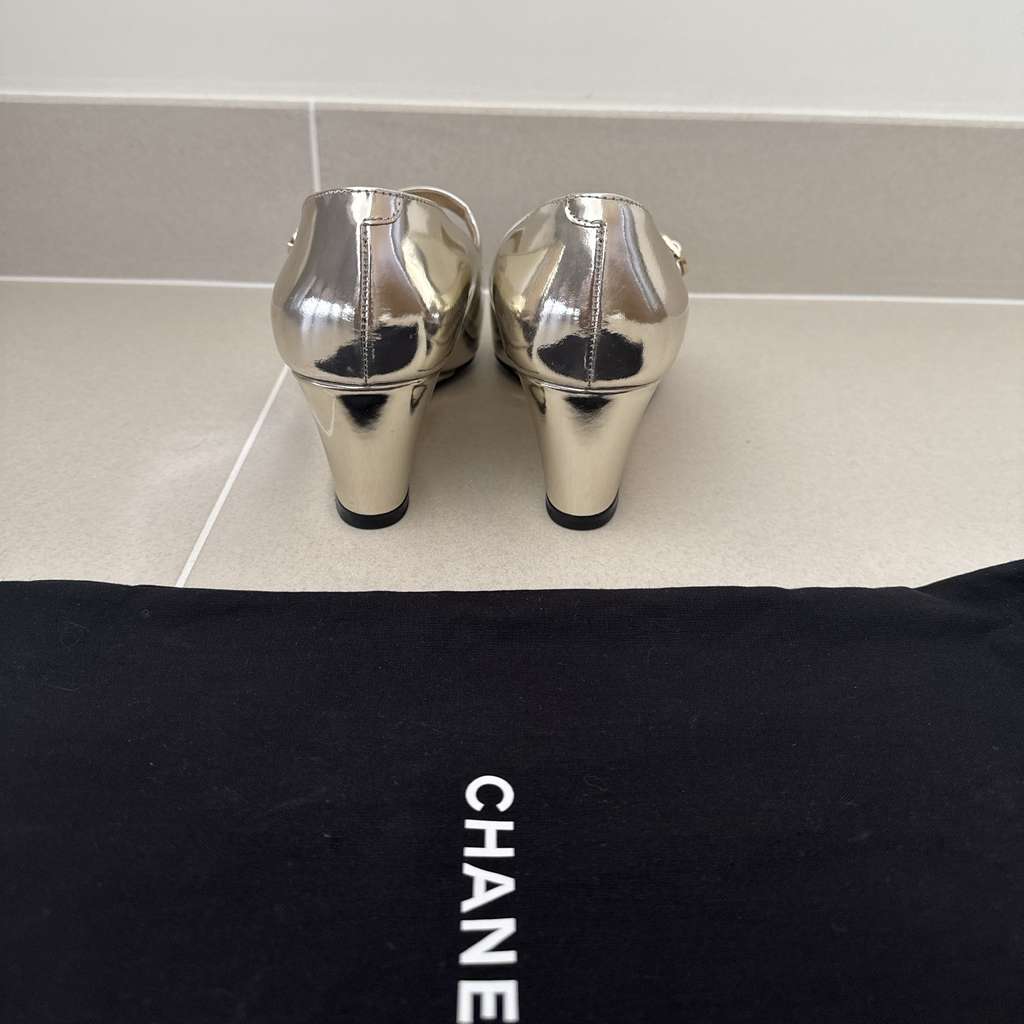 Chanel Metallic Mary Jane - Back view