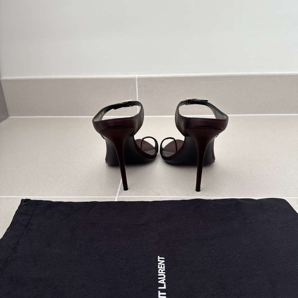 Yves Saint Laurent Satin Heels - Back view