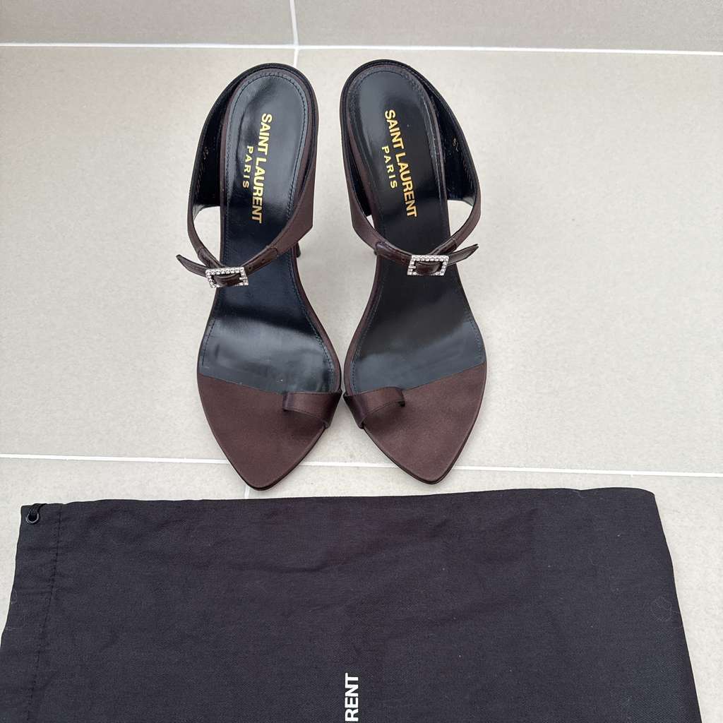 Yves Saint Laurent Satin Heels - Image 6