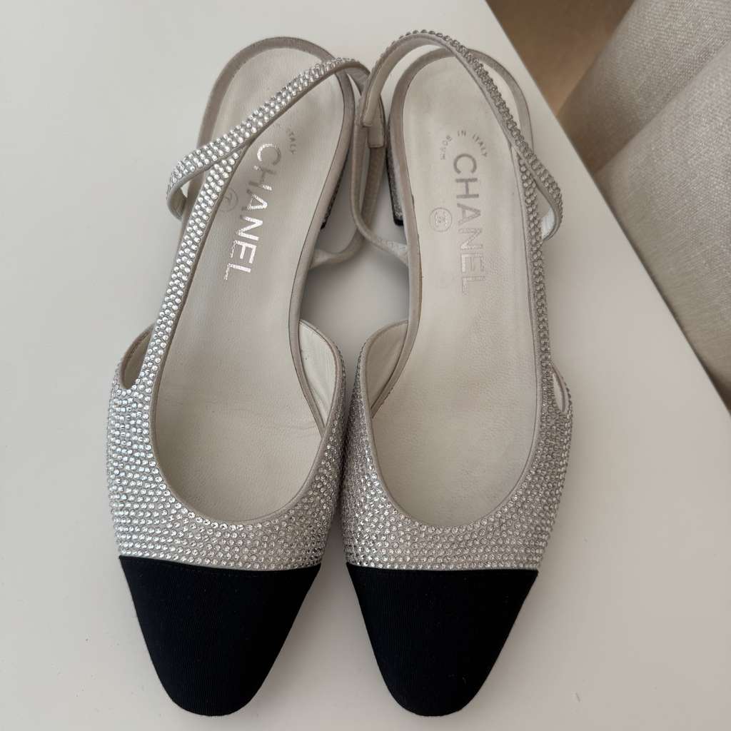 Chanel Slingbacks Strass Shoes - Image 6