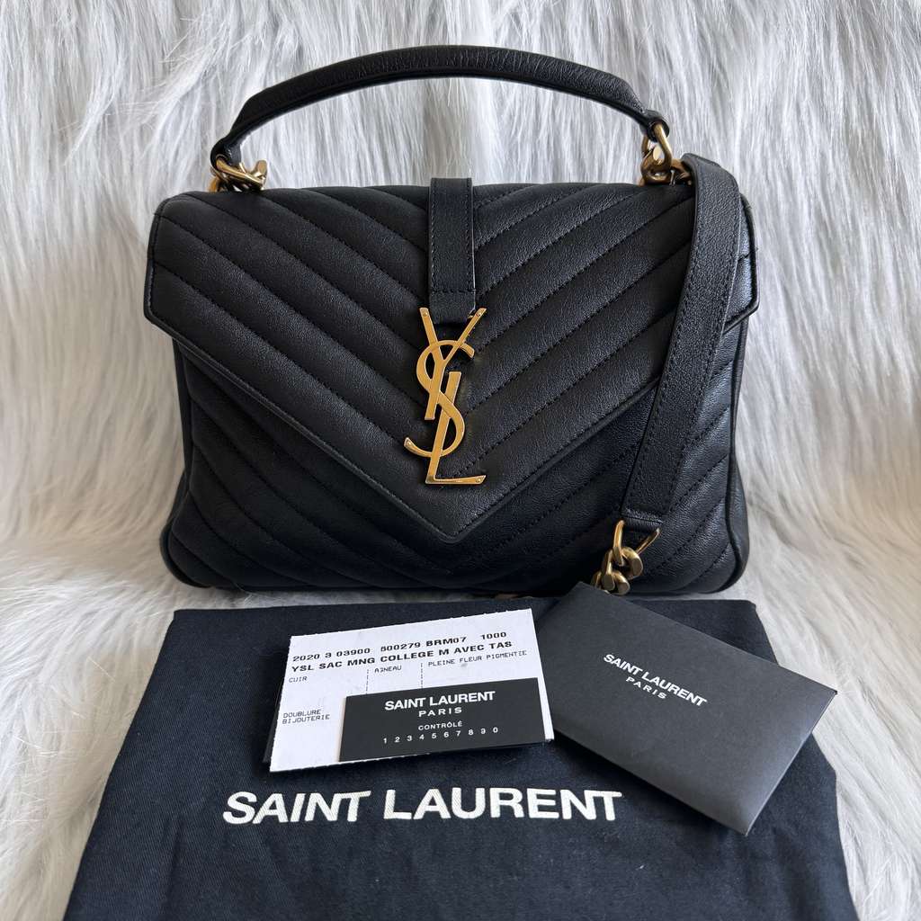 Saint Laurent College Black Medium - 5