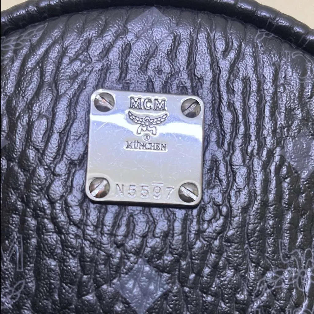 MCM Stark Backpack Black Leather Very good - Back View