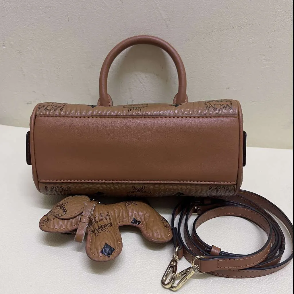 MCM Mini Ella Boston Brown Leather Very good - Inside View