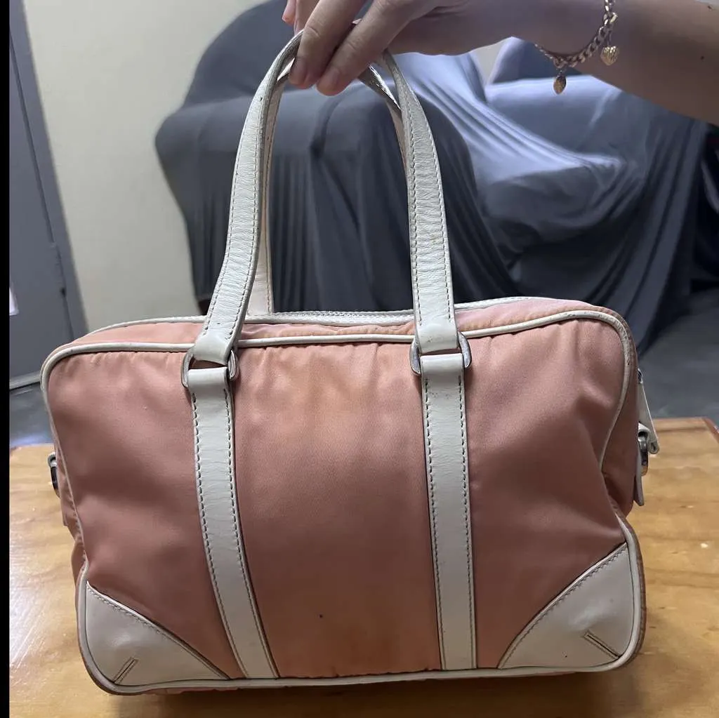Prada Tessuto Mini Boston Brown Very good - Back View