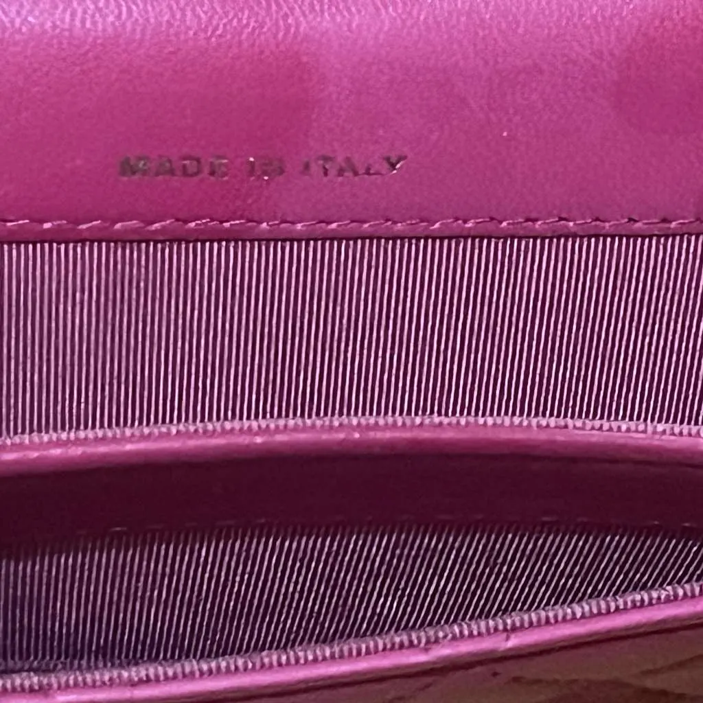 Chanel Card Holder Pink Leather Good - Inside View