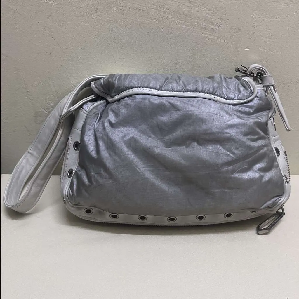Celine Nylon Crossbody Bag Grey Very good - Back View