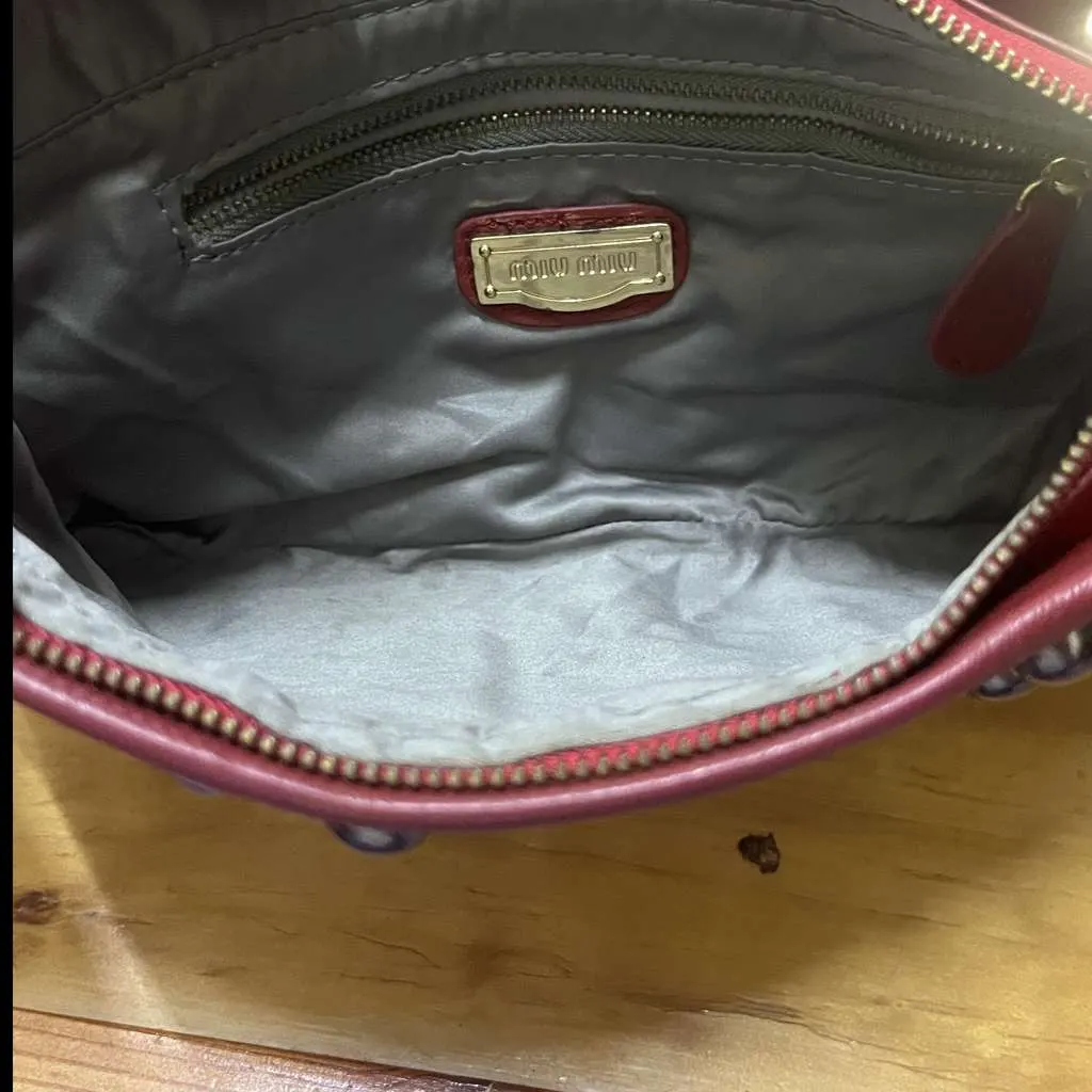 Miu Miu Studded Red Very good - Back View