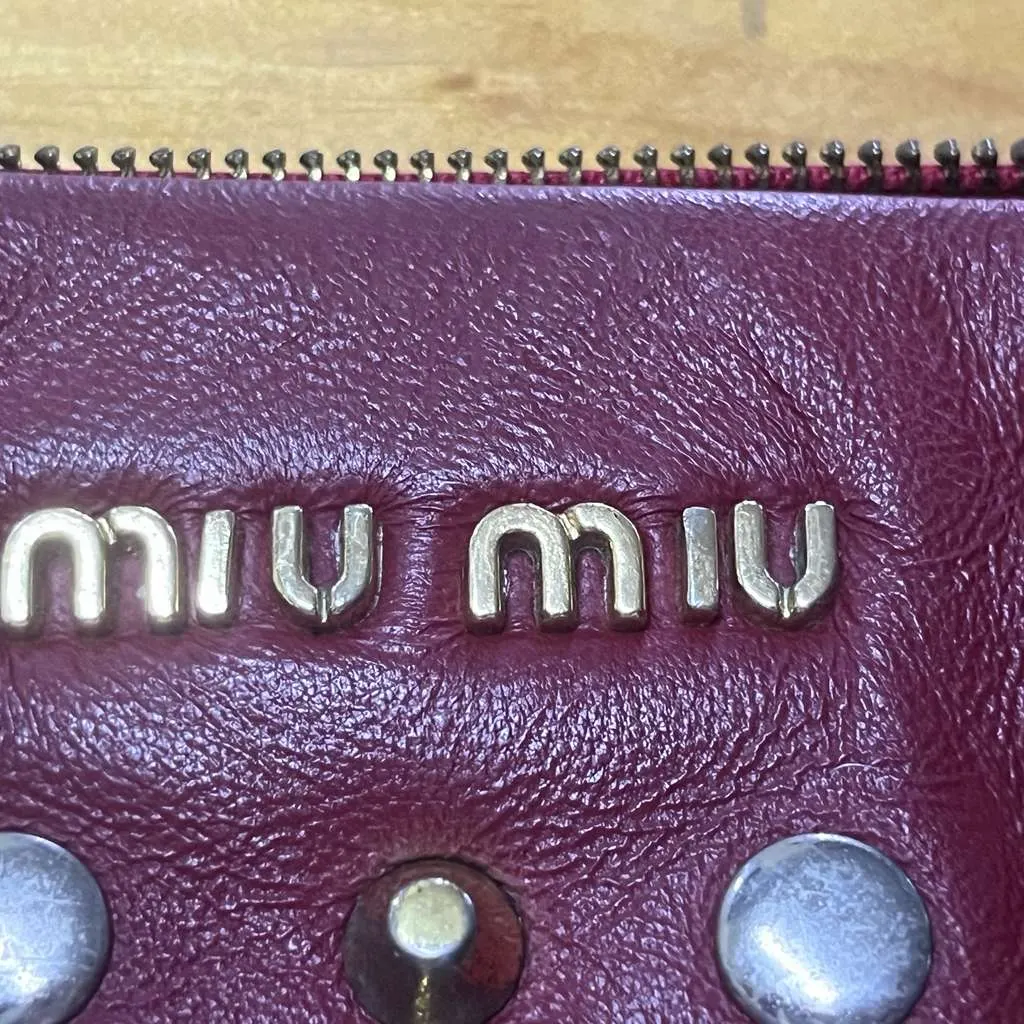 Miu Miu Studded Red Very good - Model View