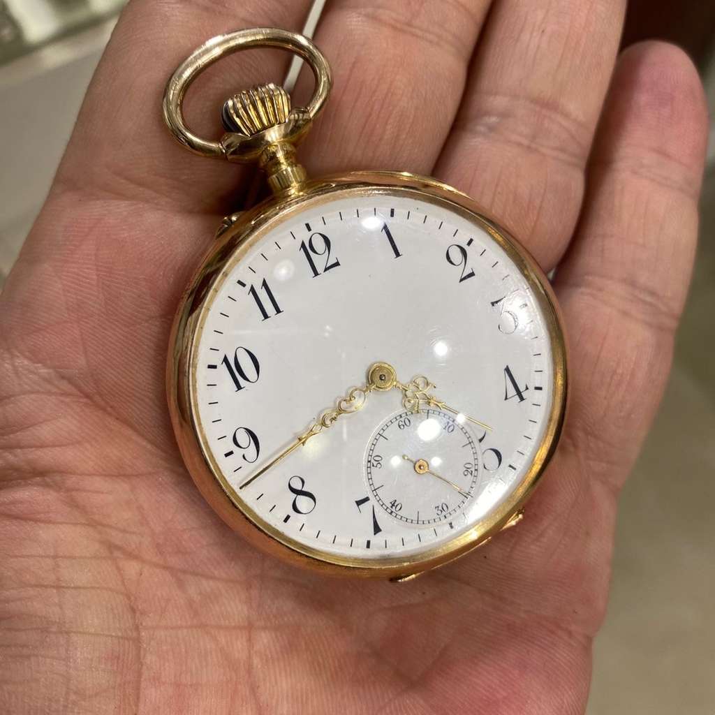 Unsigned / متعددة Pocket Watch Remontoir 18k - 4