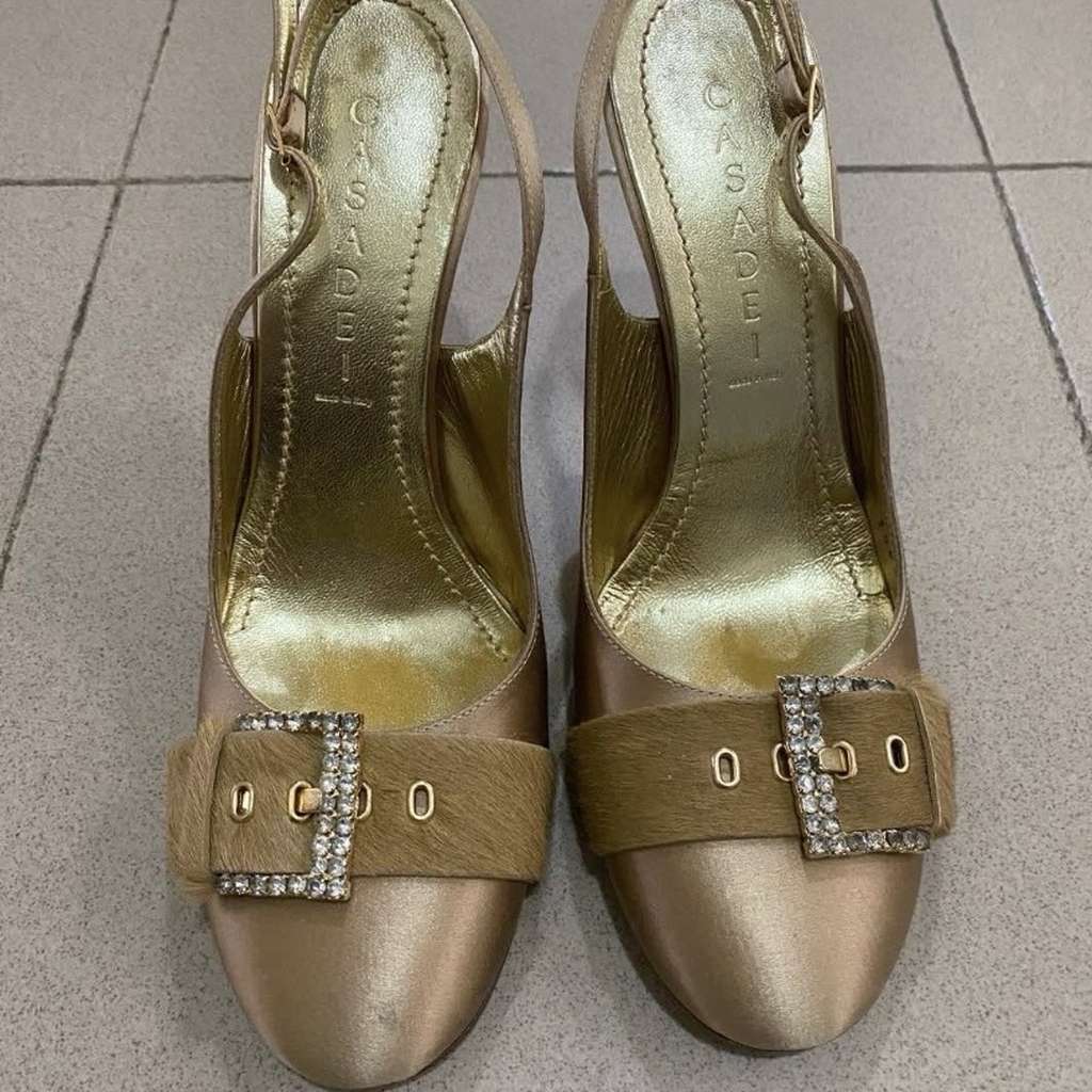 Casadei Gold Heels - 2