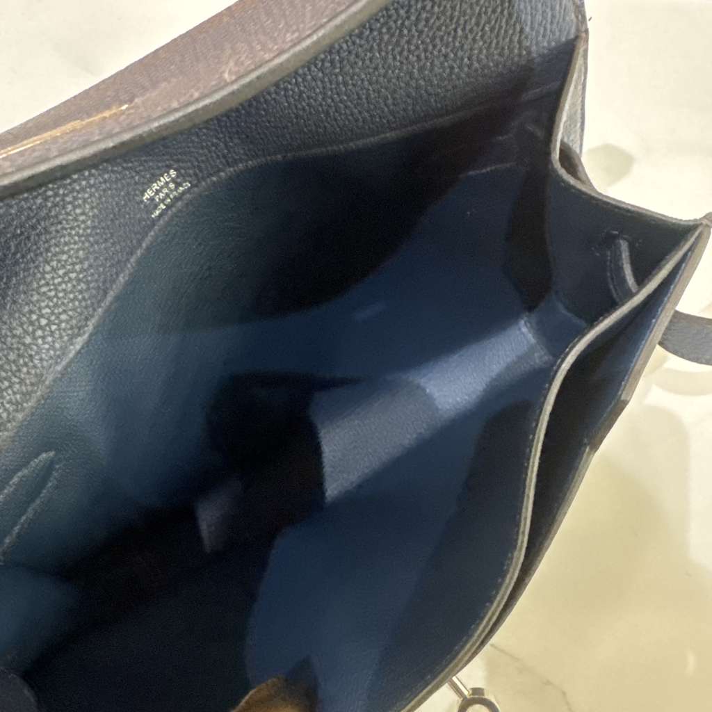 Hermès Kelly Depeche Blue Togo - 4