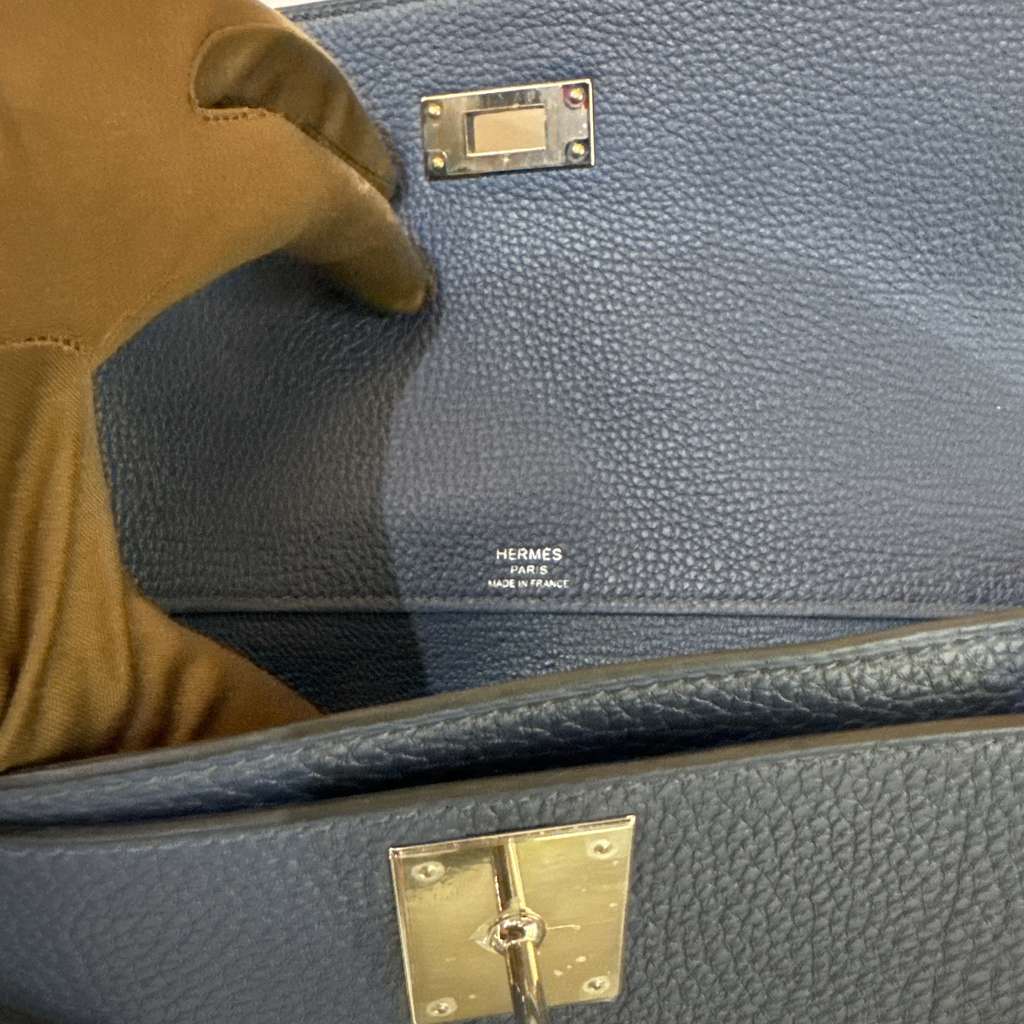Hermès Kelly Depeche Blue Togo - 5