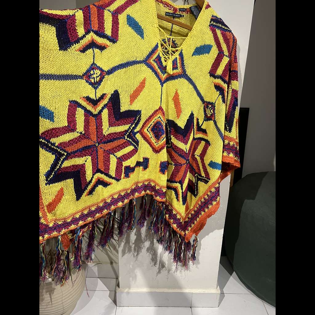 Ralph Lauren Silk Blend Wrap Pancho - 2