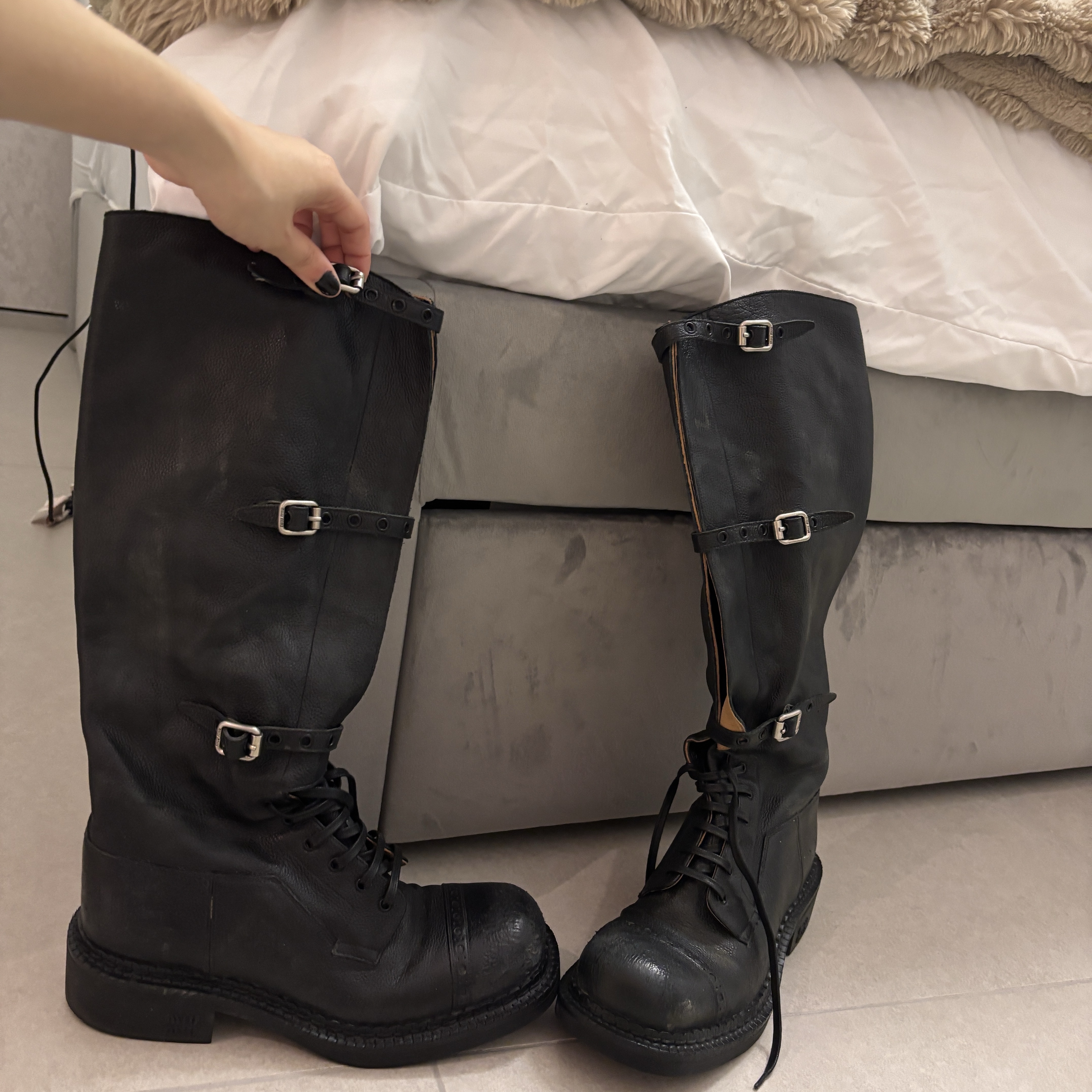 Miu Miu Miu Miu Leather Boots - 4