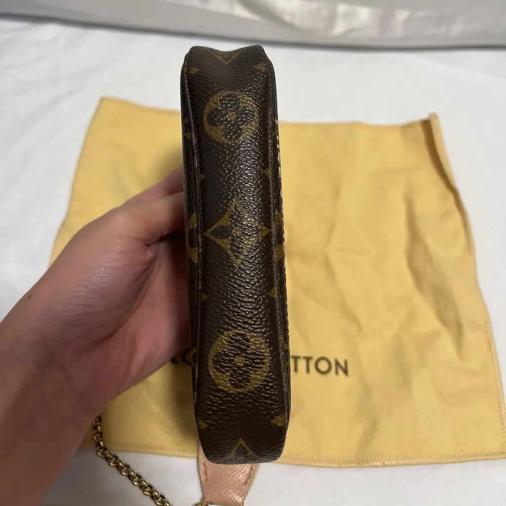 Louis Vuitton Mini Pochette accessory Gold Leather Fair - Inside View
