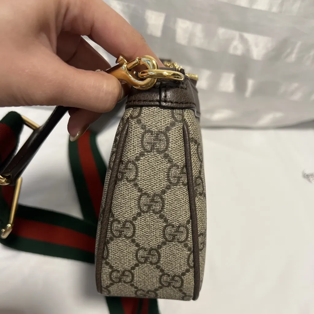Gucci Ophidia Small Handbag Brown Canvas Very good - Box View