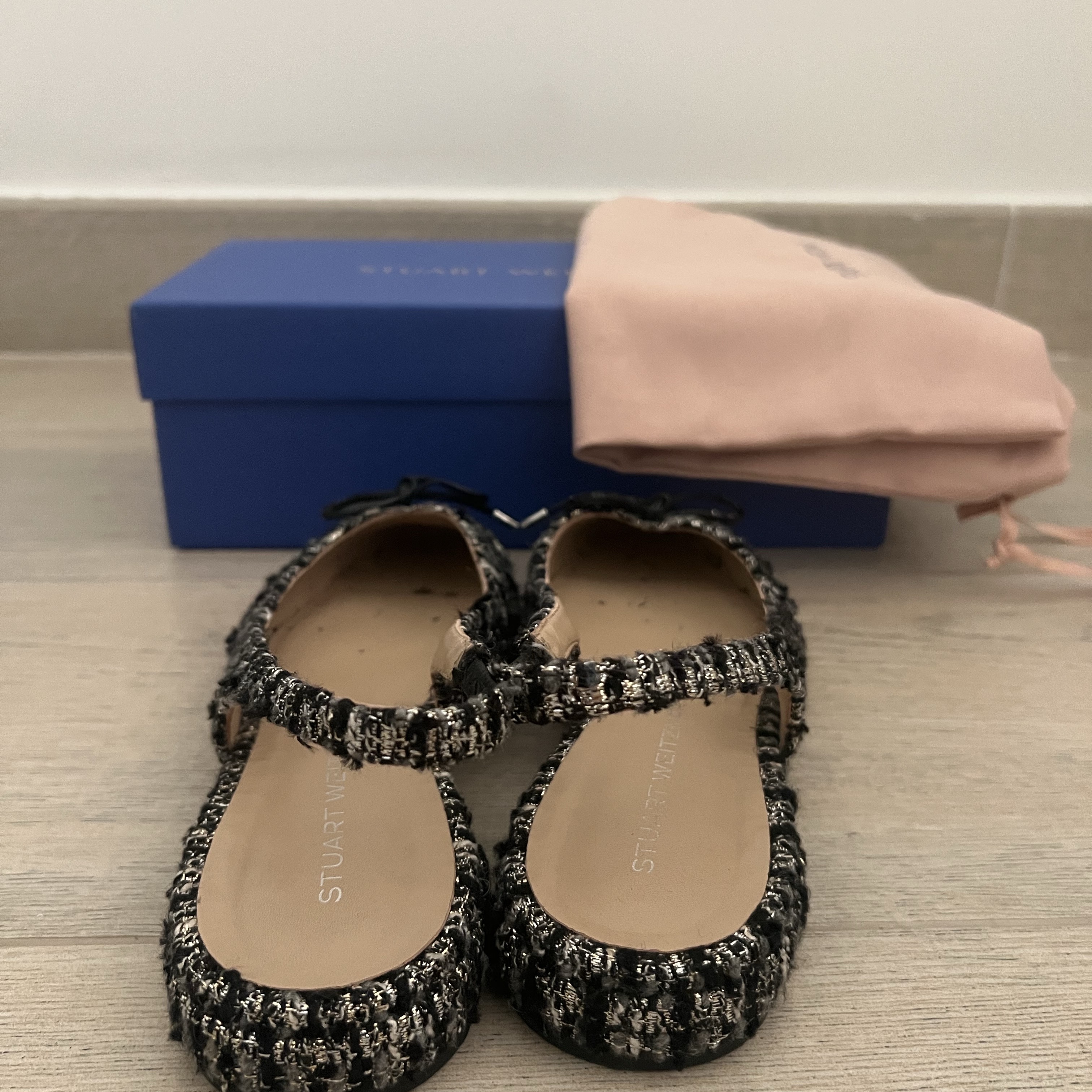 Stuart Weitzman Tweed Slingback Ballet Flat - 2