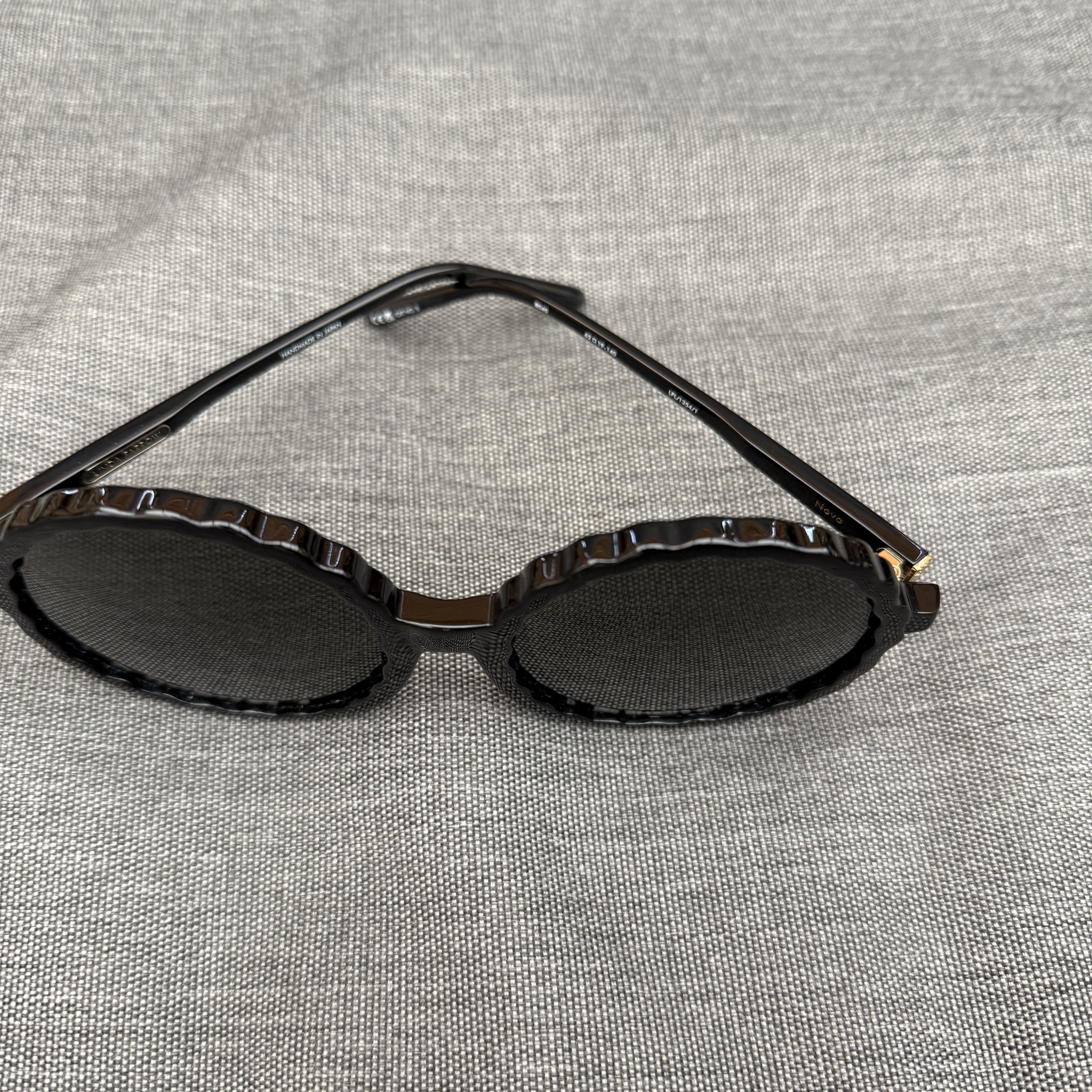 Linda Farrow Nova Round Black Sunglasses - 4