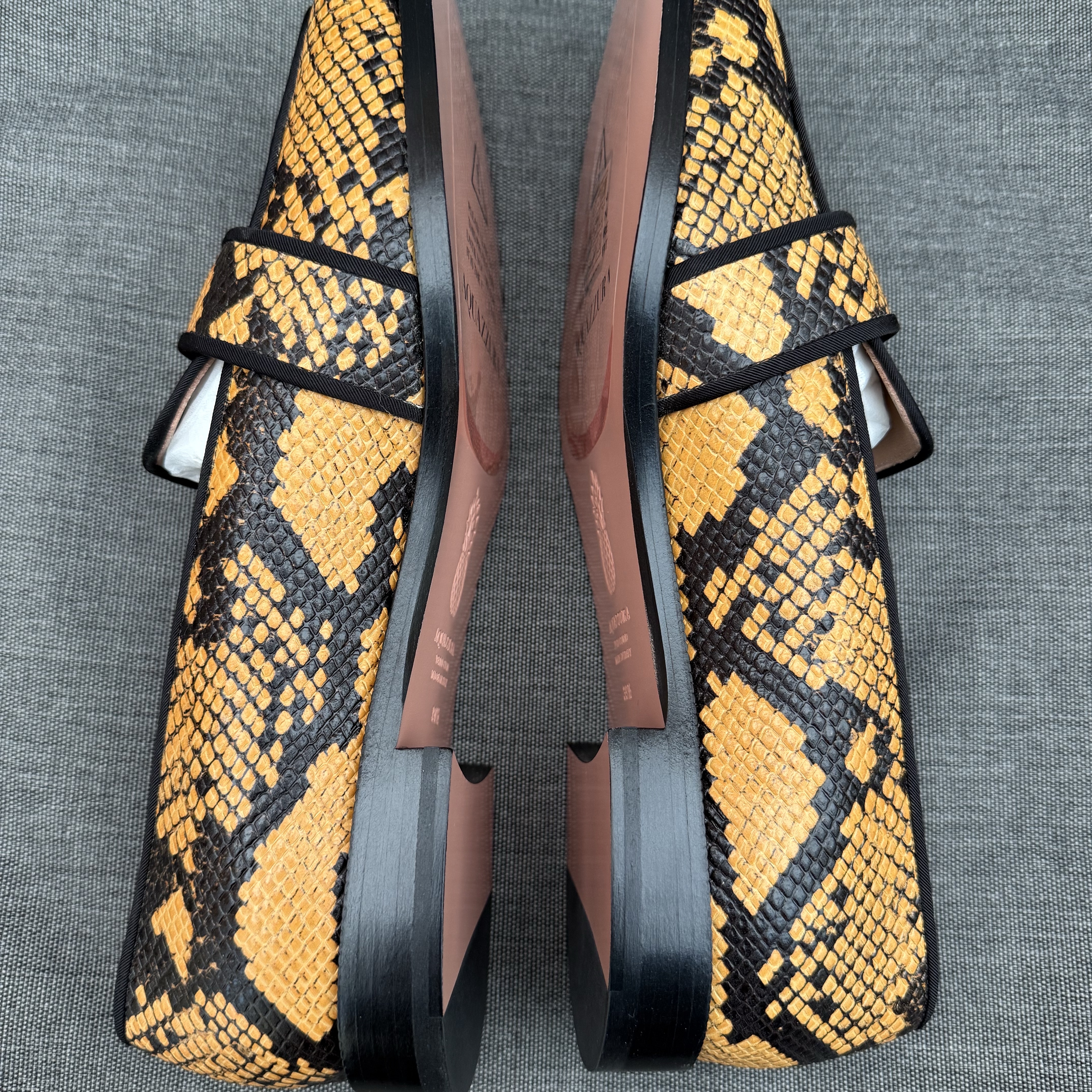 Aquazzura Martin Moccasin Printed Snake - 5