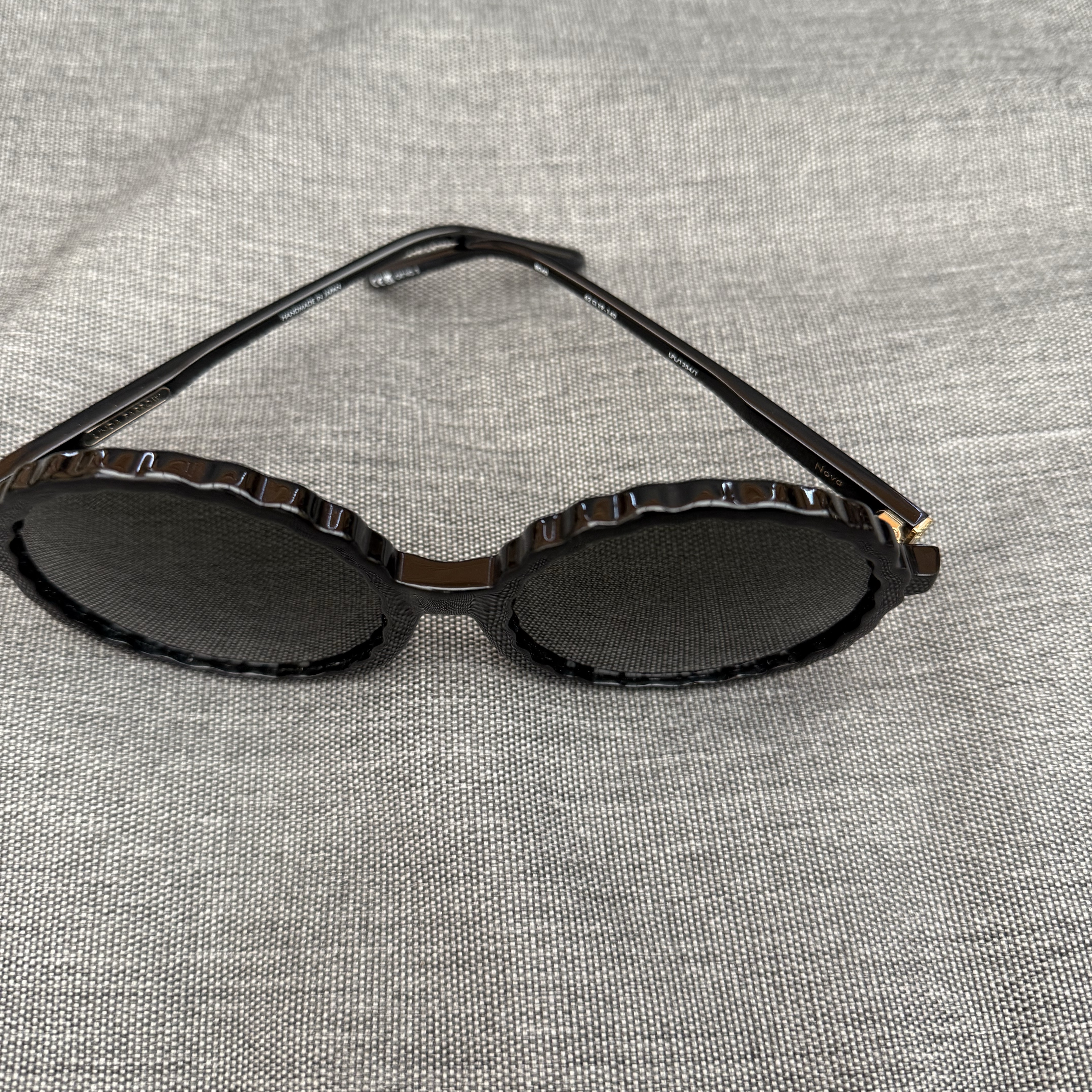 Linda Farrow Nova Round Black Sunglasses - 3