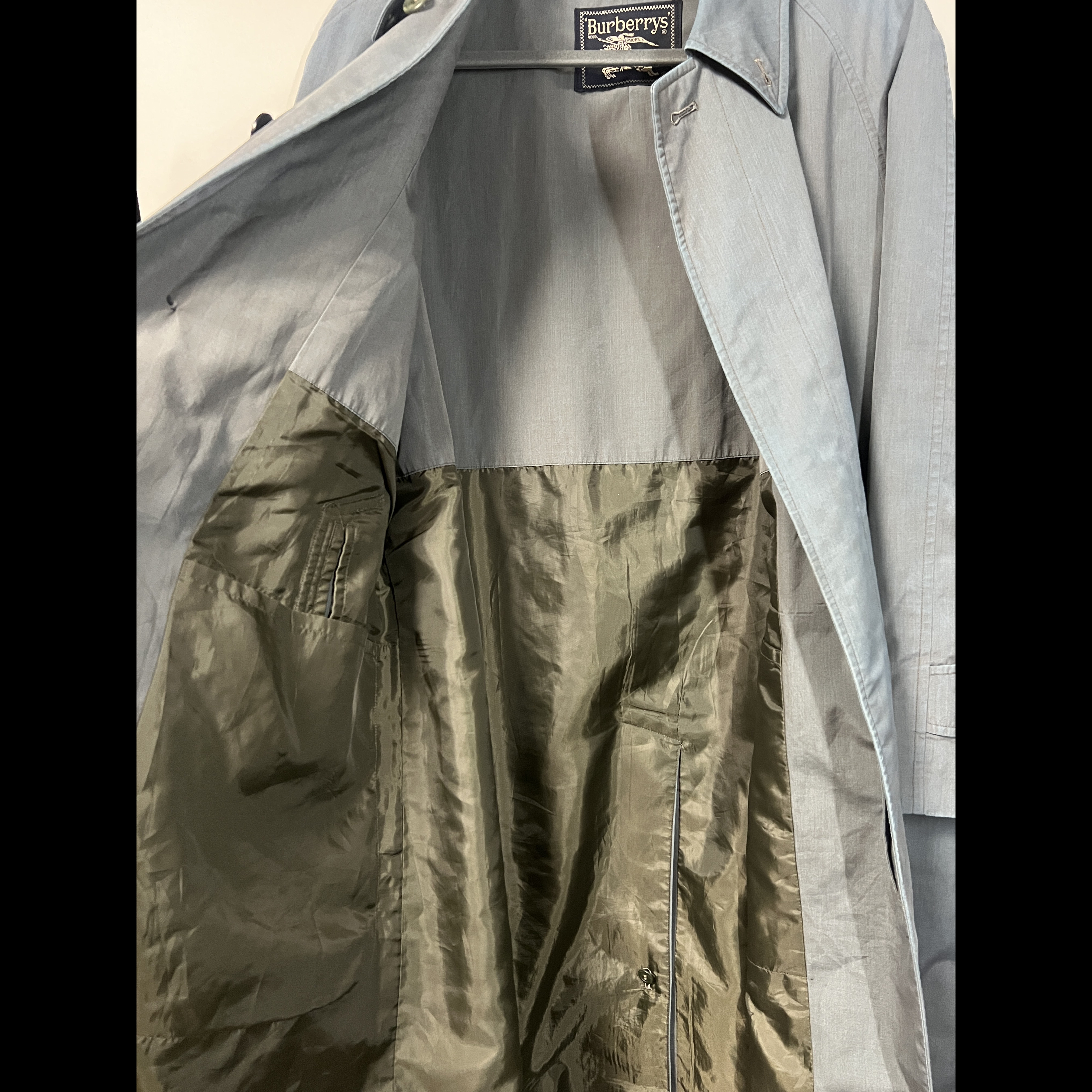 Burberry Dark Blue Trench Coat - 4