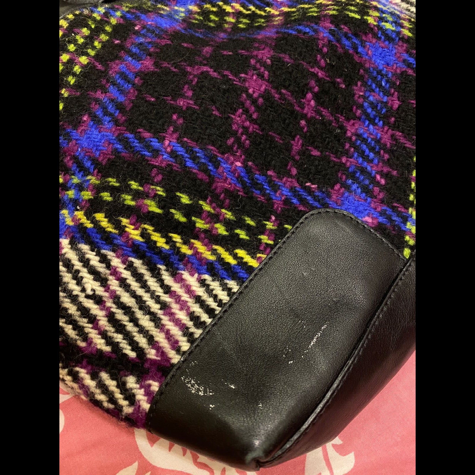 Burberry Multicolor Plaid Bucket Bag - 5