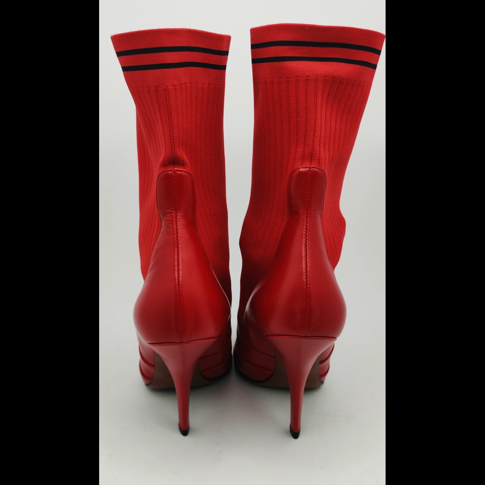 Fendi Fendi Red Leather Boots - 3