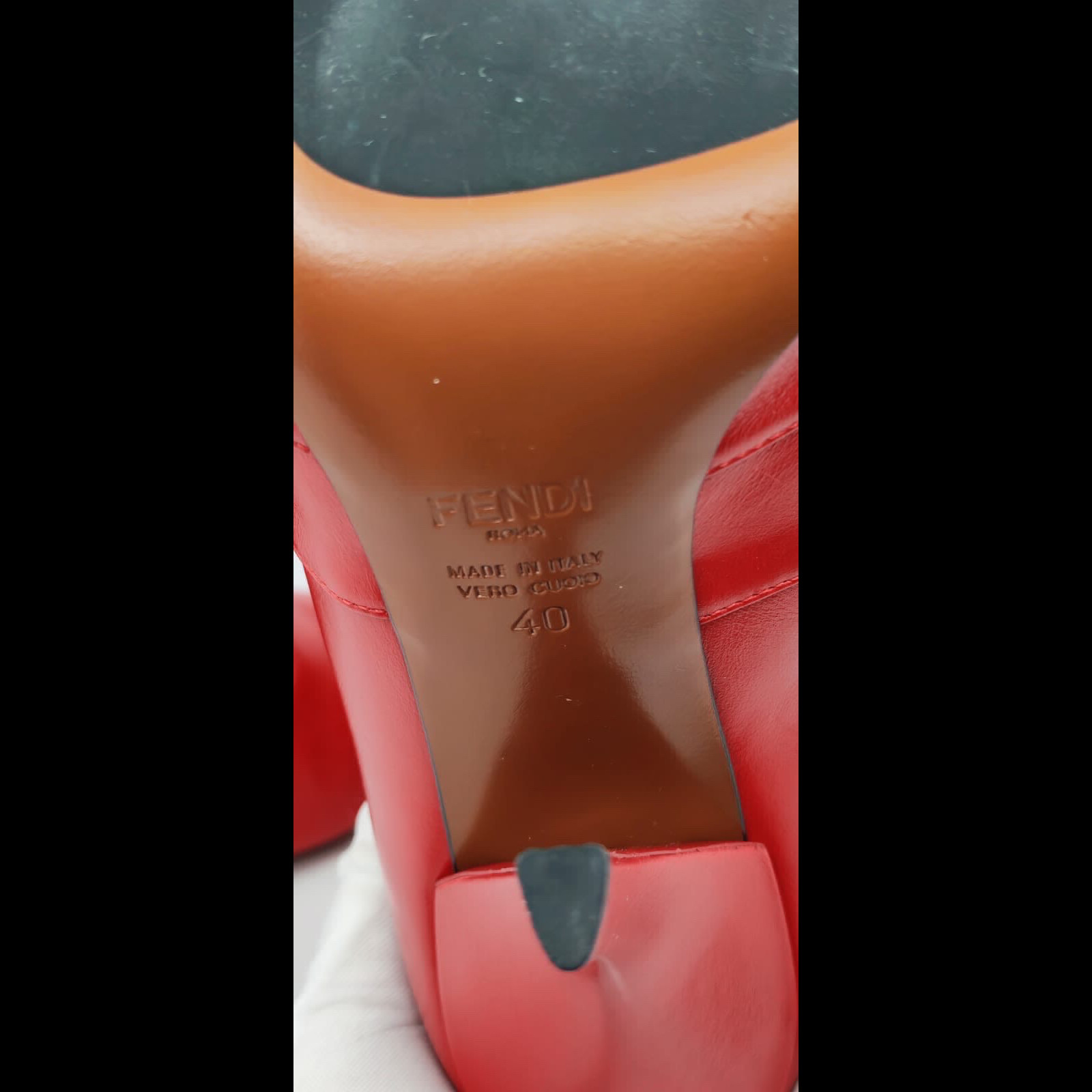 Fendi Fendi Red Leather Boots - 5