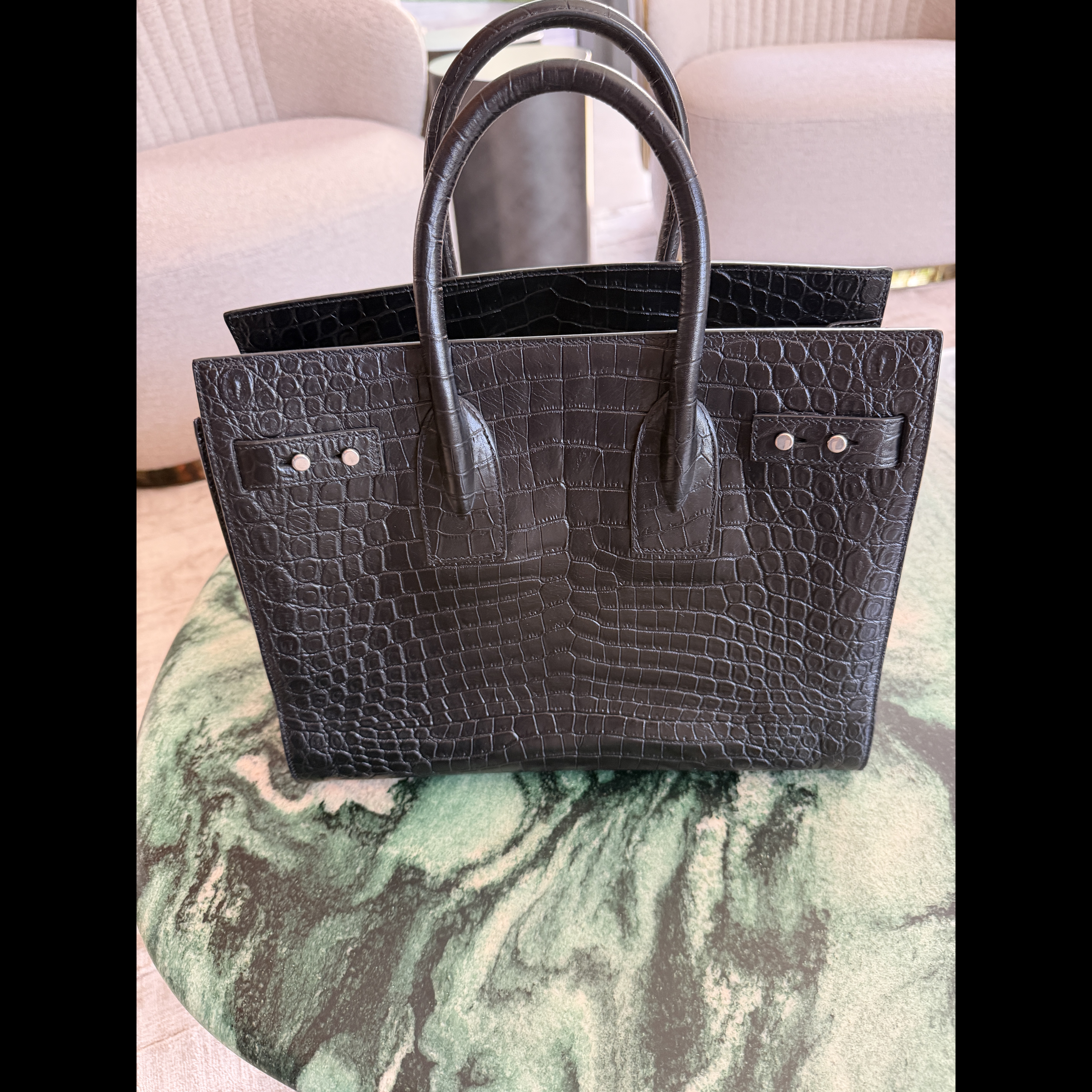 Saint Laurent Sac du Jour Black Leather Very good condition - Back View