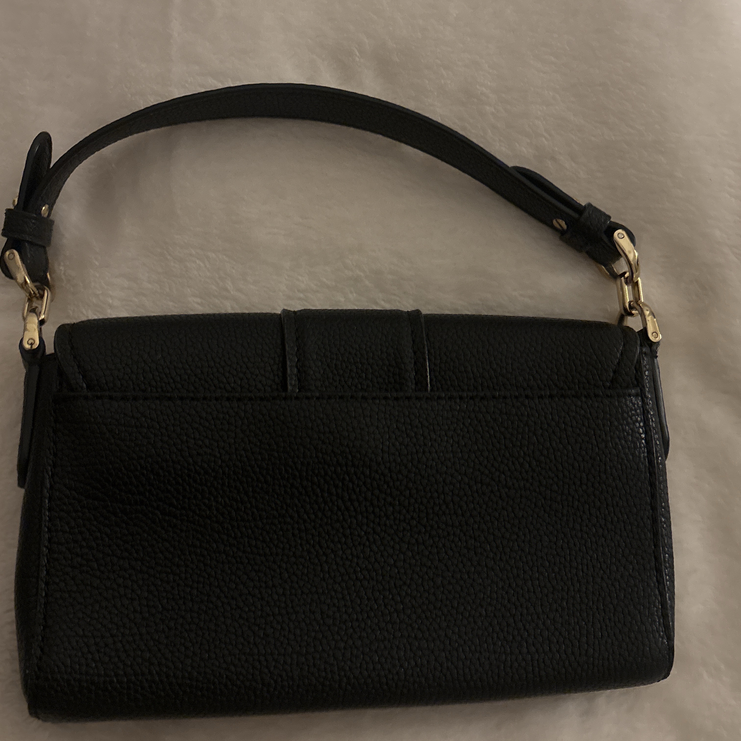 Ralph Lauren Collection Leather Spencer Shoulder Bag Black Polyester Very good condition - Back View
