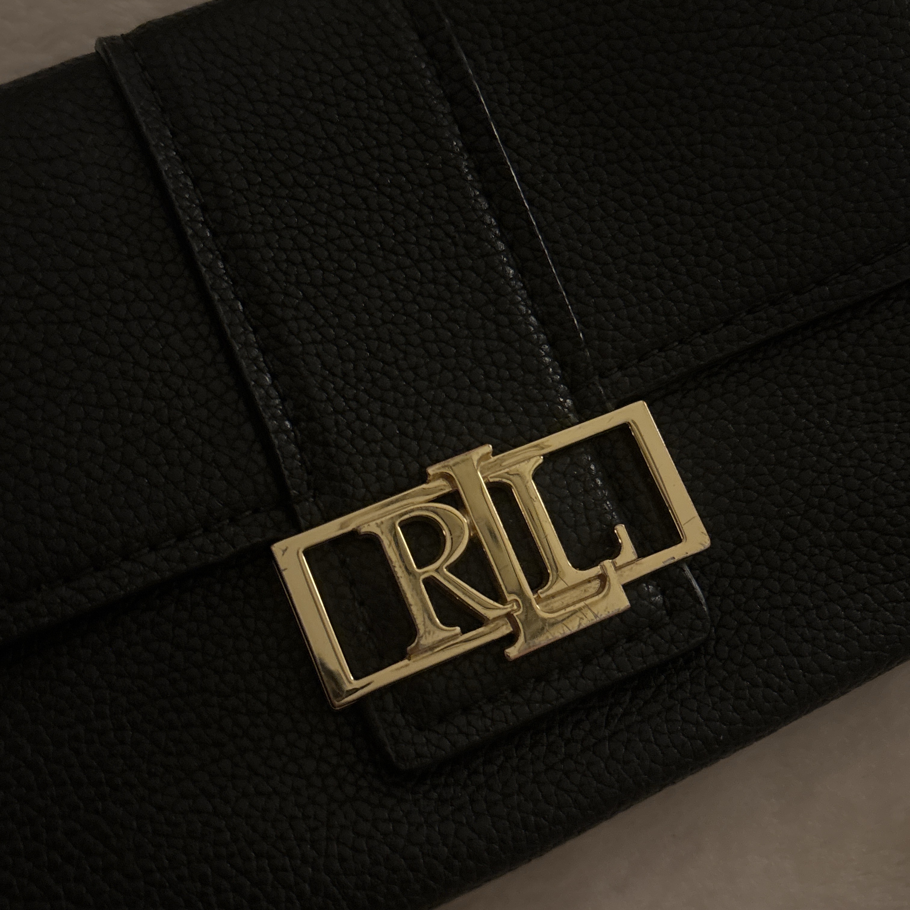 Ralph Lauren Collection Leather Spencer Shoulder Bag Black Polyester Very good condition - Box View