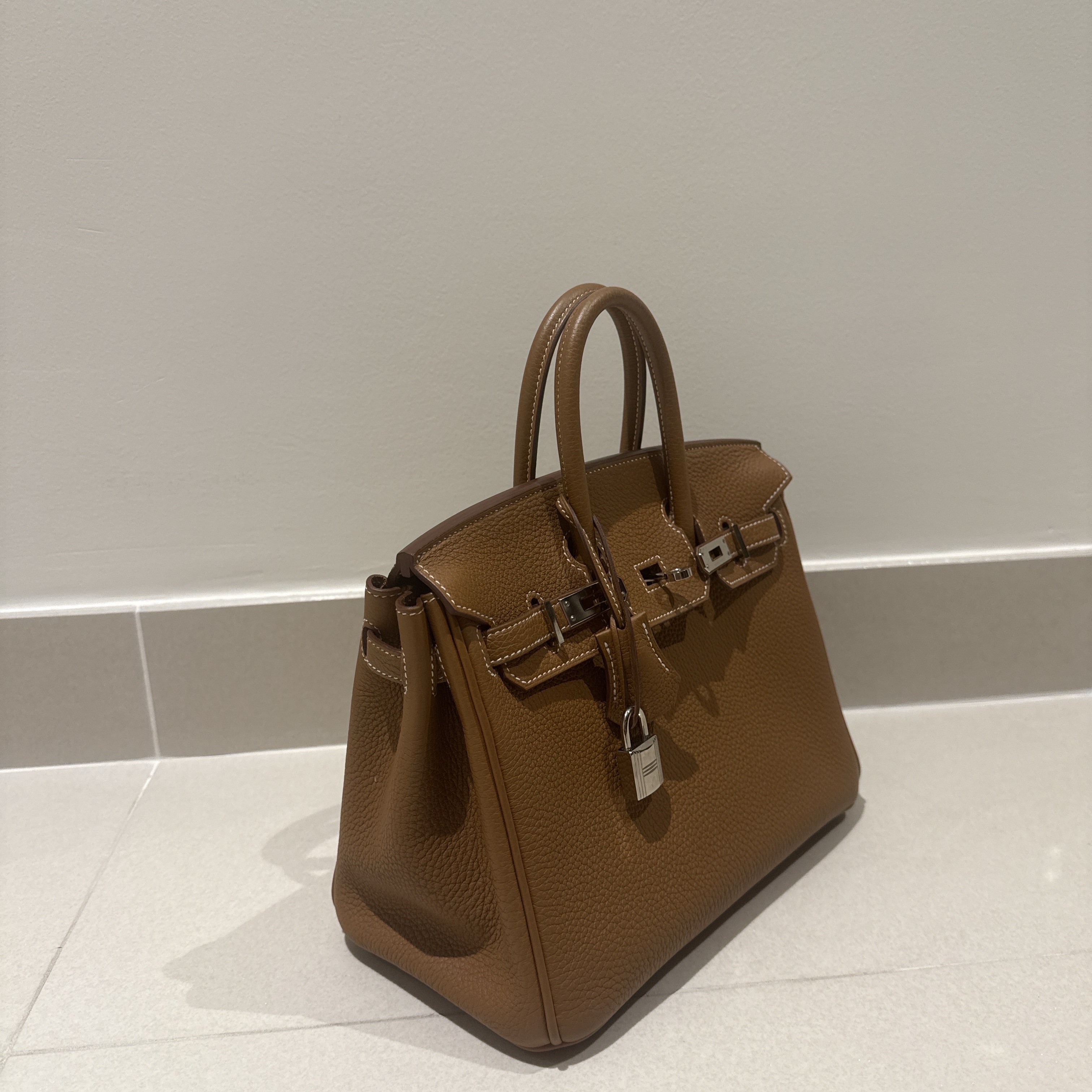 Hermès Birkin 25 Brown Leather Very good condition - Back View