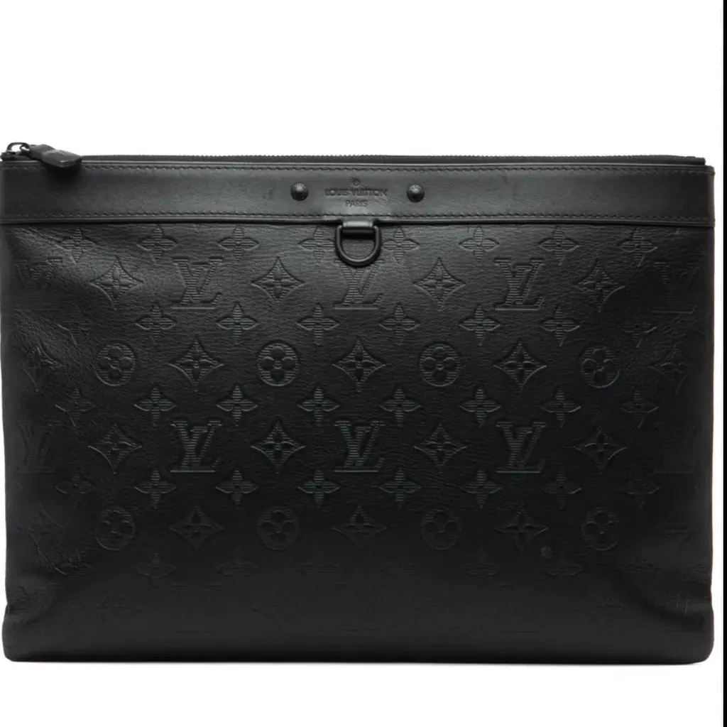 Louis Vuitton Shadow Discovery Clutch Black Leather Very good - Inside View