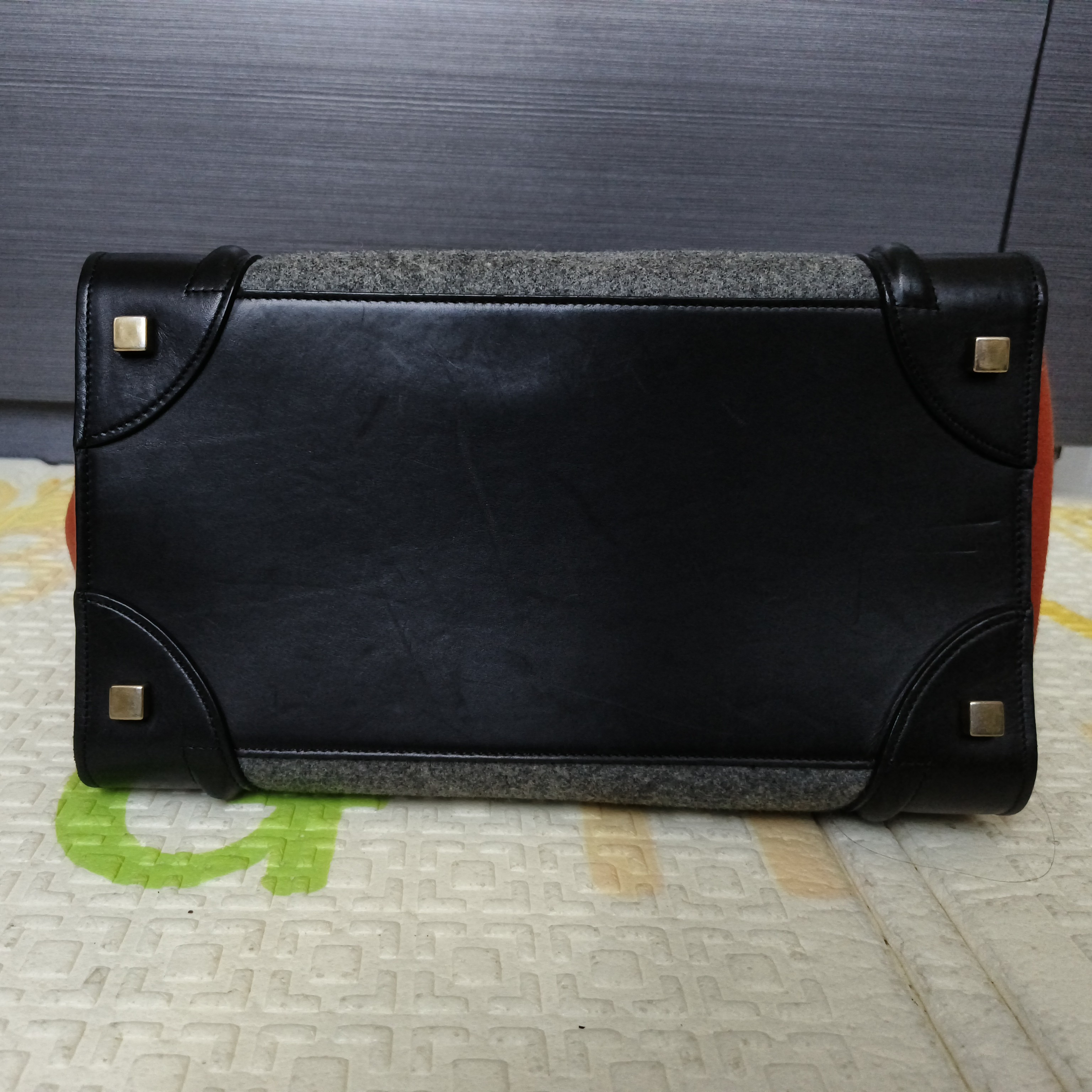 Celine Tricolor Mini Luggage Felt Black Leather Good condition - Inside View