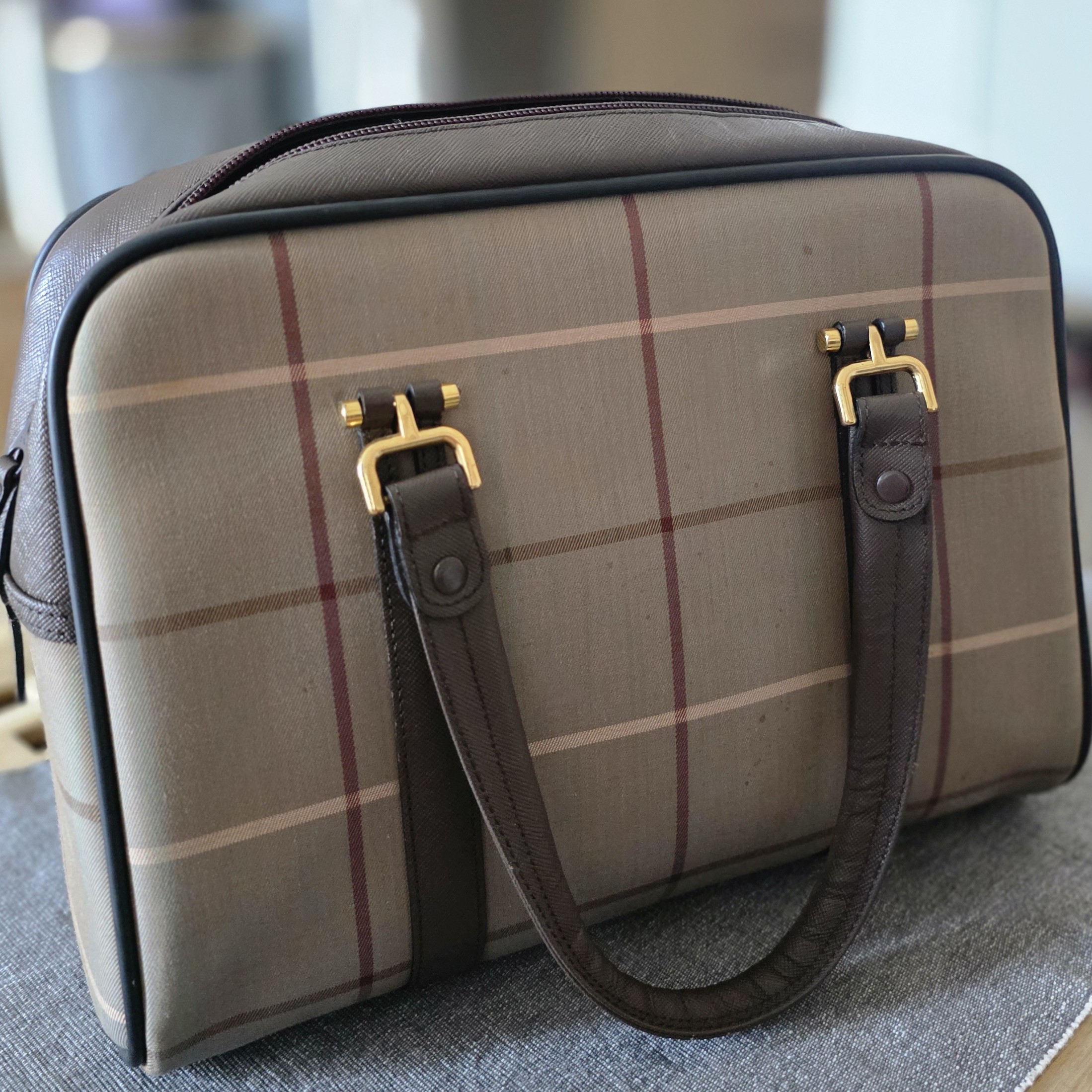 Burberry Burberry Nova Check Boston Brown Canvas Very good condition - Back View