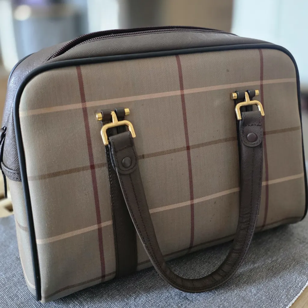 Burberry Burberry Nova Check Boston Brown Canvas Very good - Back View