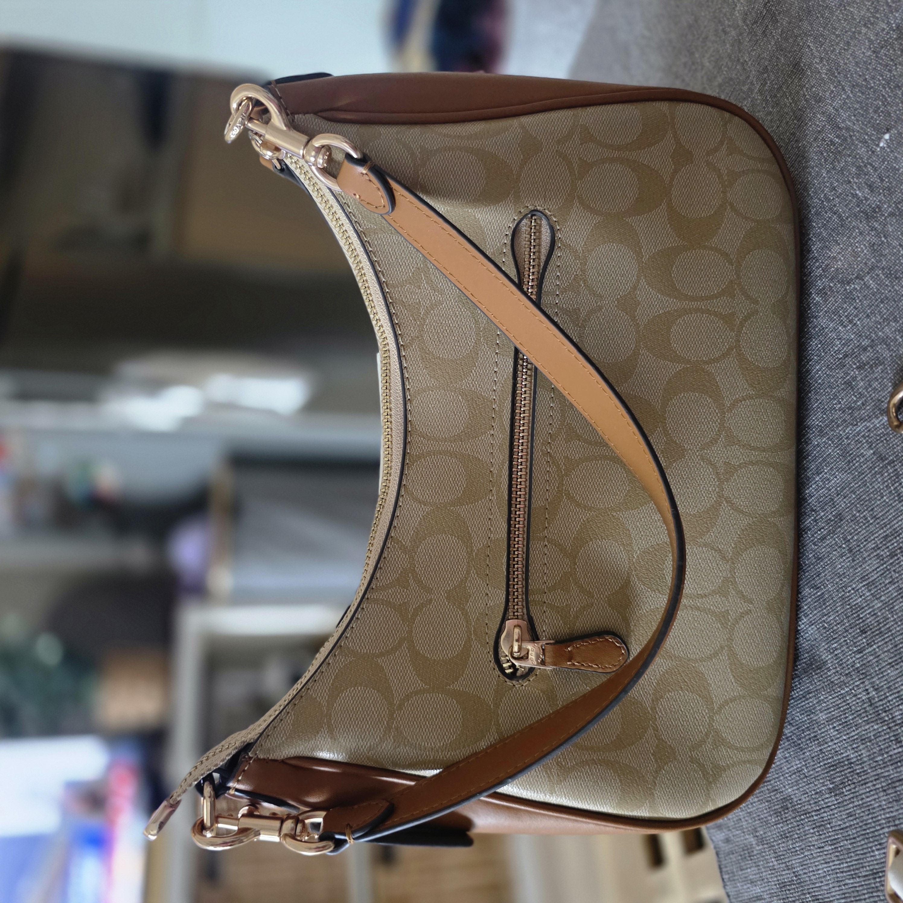 Coach Coach Teri Hobo Bag Beige Good condition - Back View