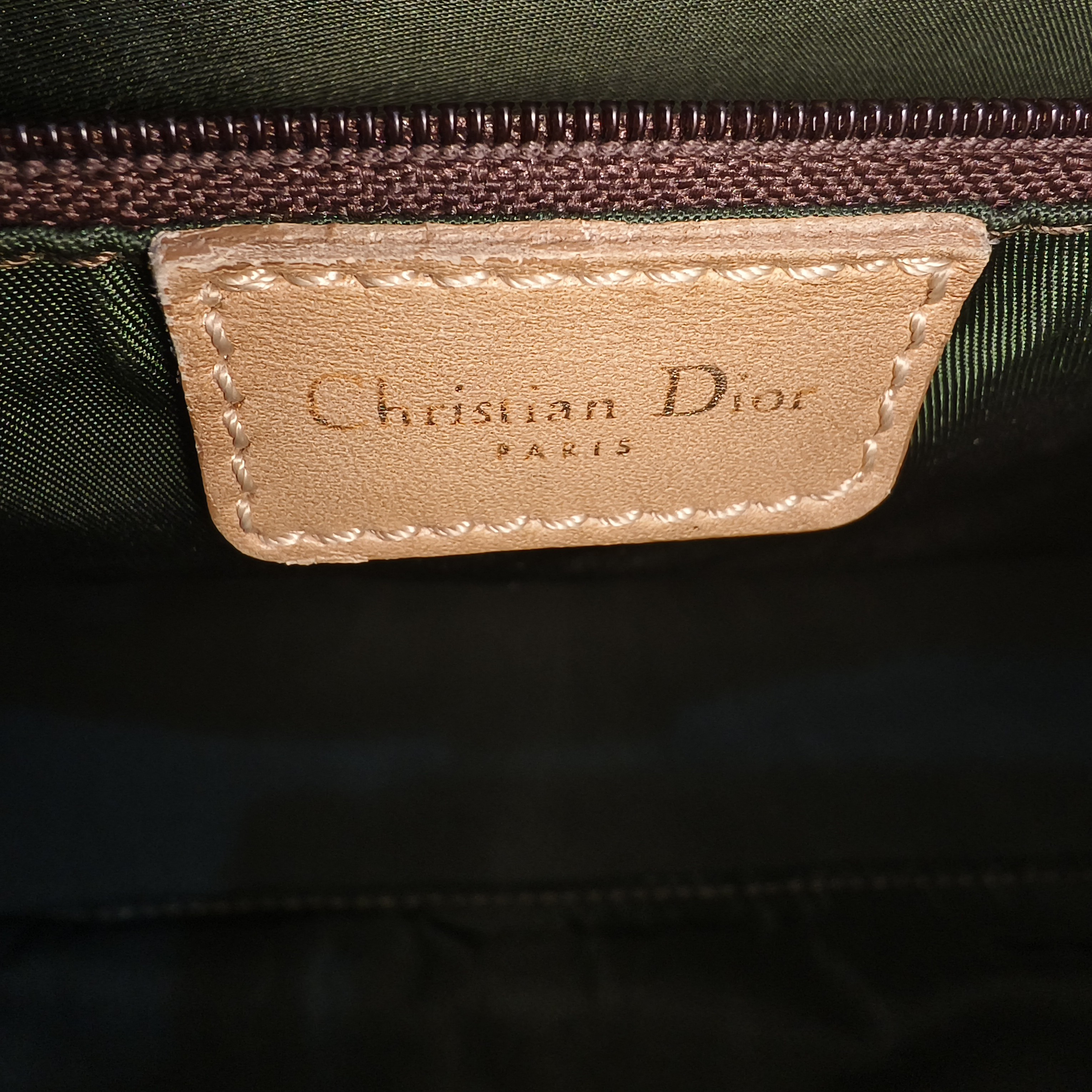 Christian Dior Trotter Canvas Handbag Beige Canvas Good condition - Box View