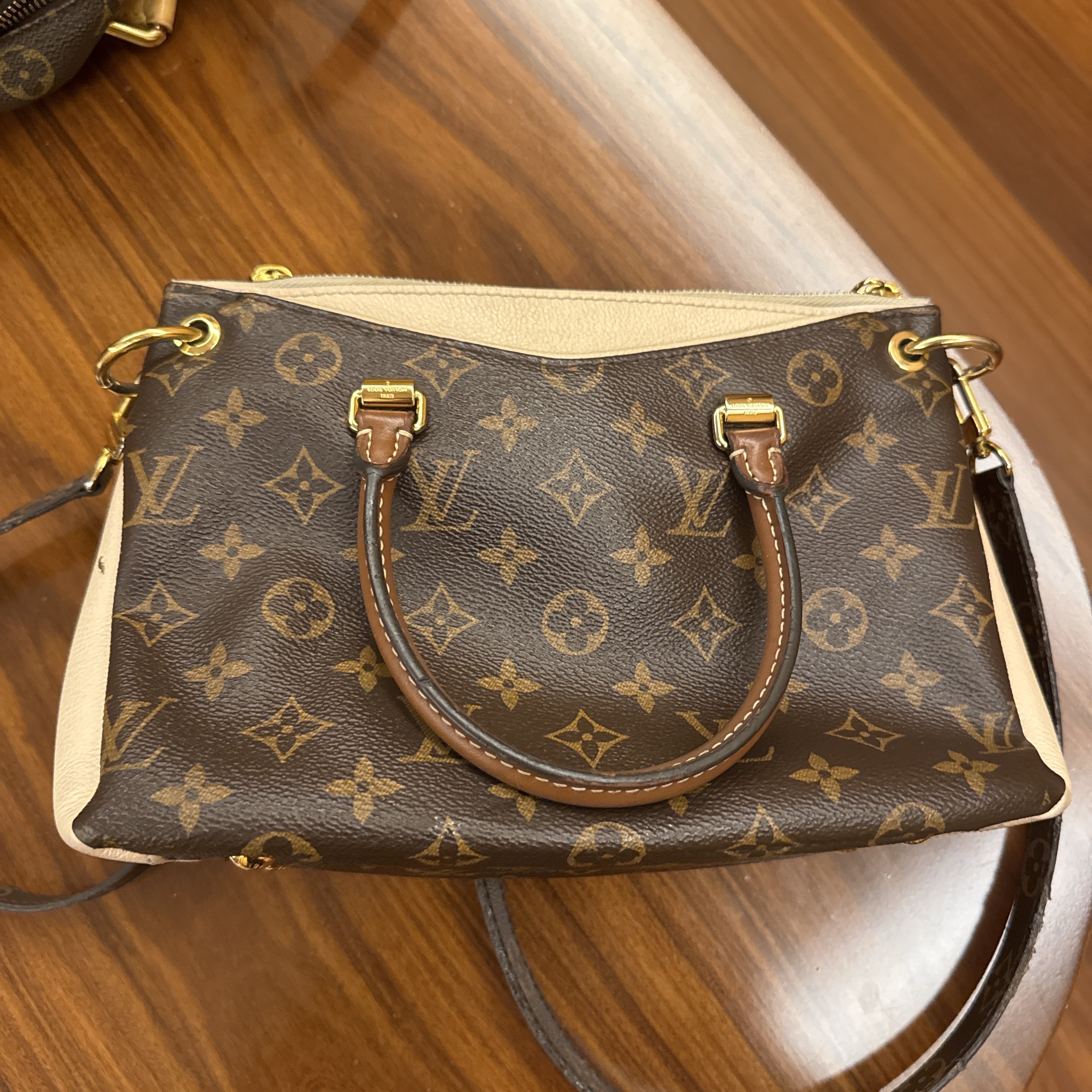 Louis Vuitton Pallas BB Brown Leather Good condition - Back View