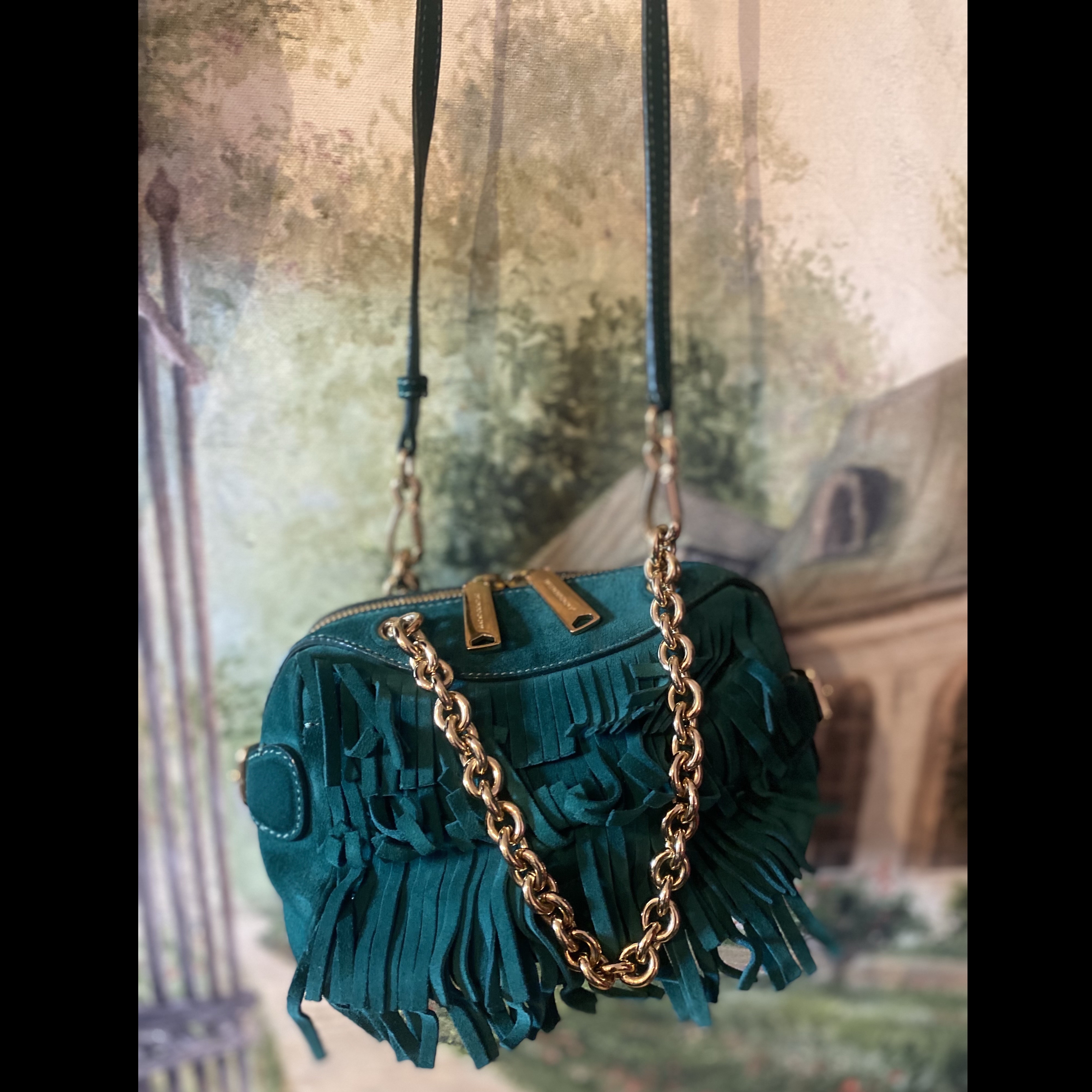 Burberry Burberry Mini Bee Bag Green Suede Very good condition - Box View