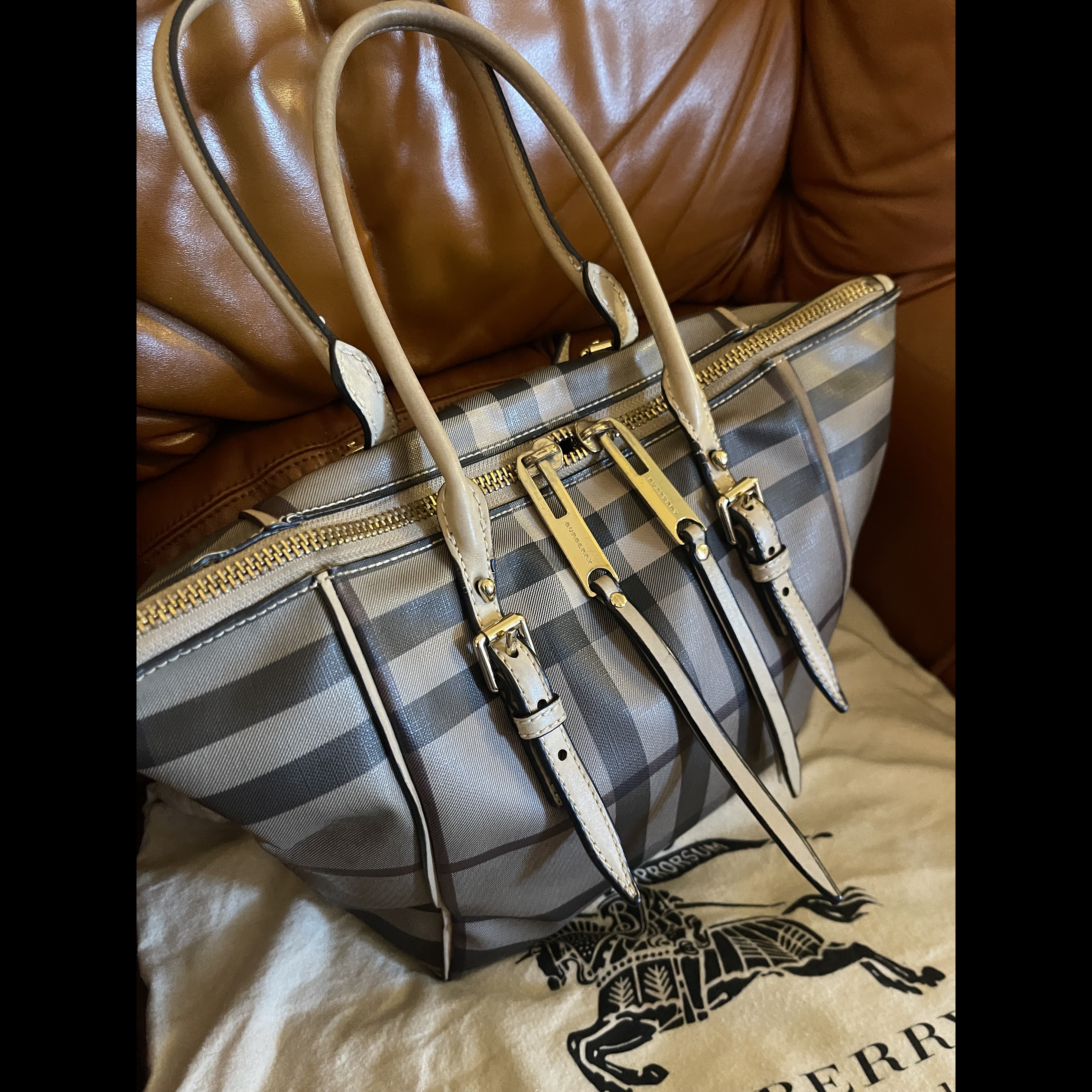 Burberry Rare Burberry Salisbury Tote Beige Canvas Very good condition - Model View