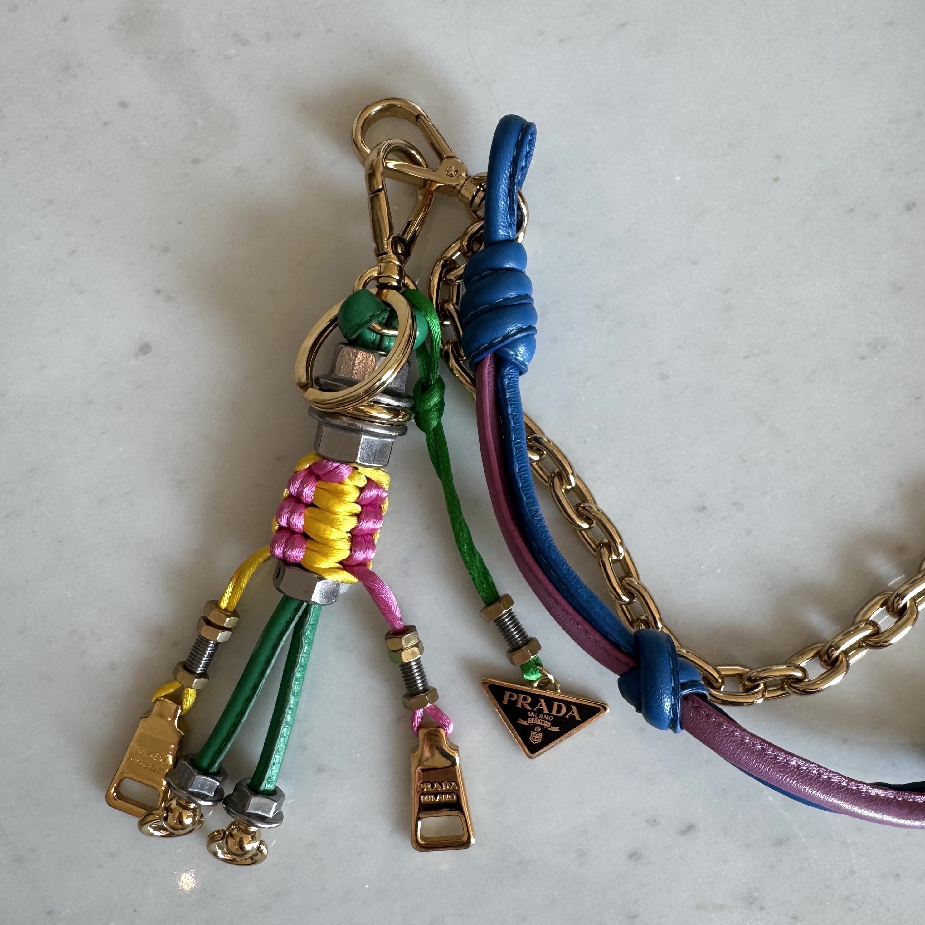 Prada Bag Charm MultiColor Leather Never worn - Back View